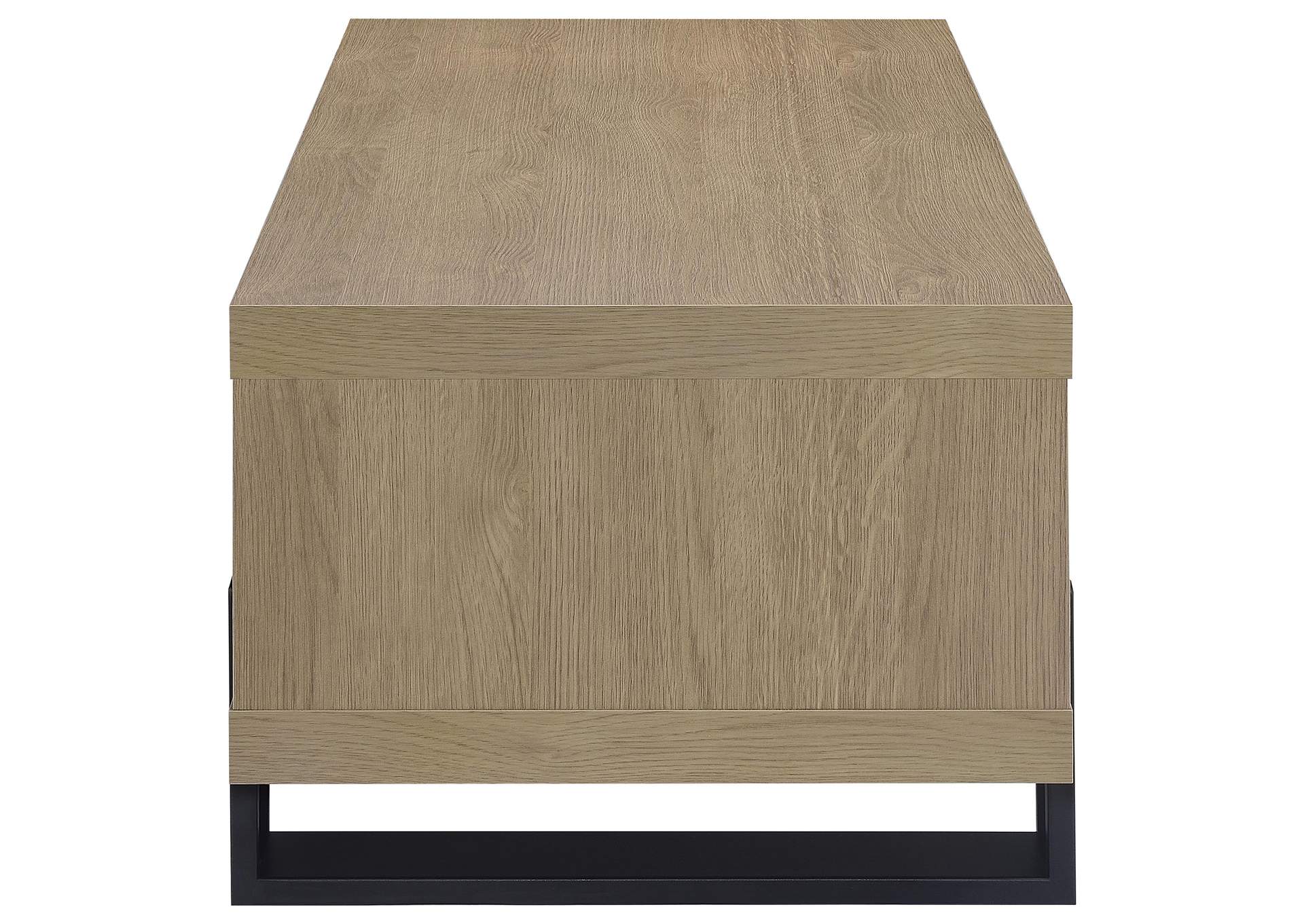 Dinard Engineered Wood Cocktail Coffee Table Latte image 6