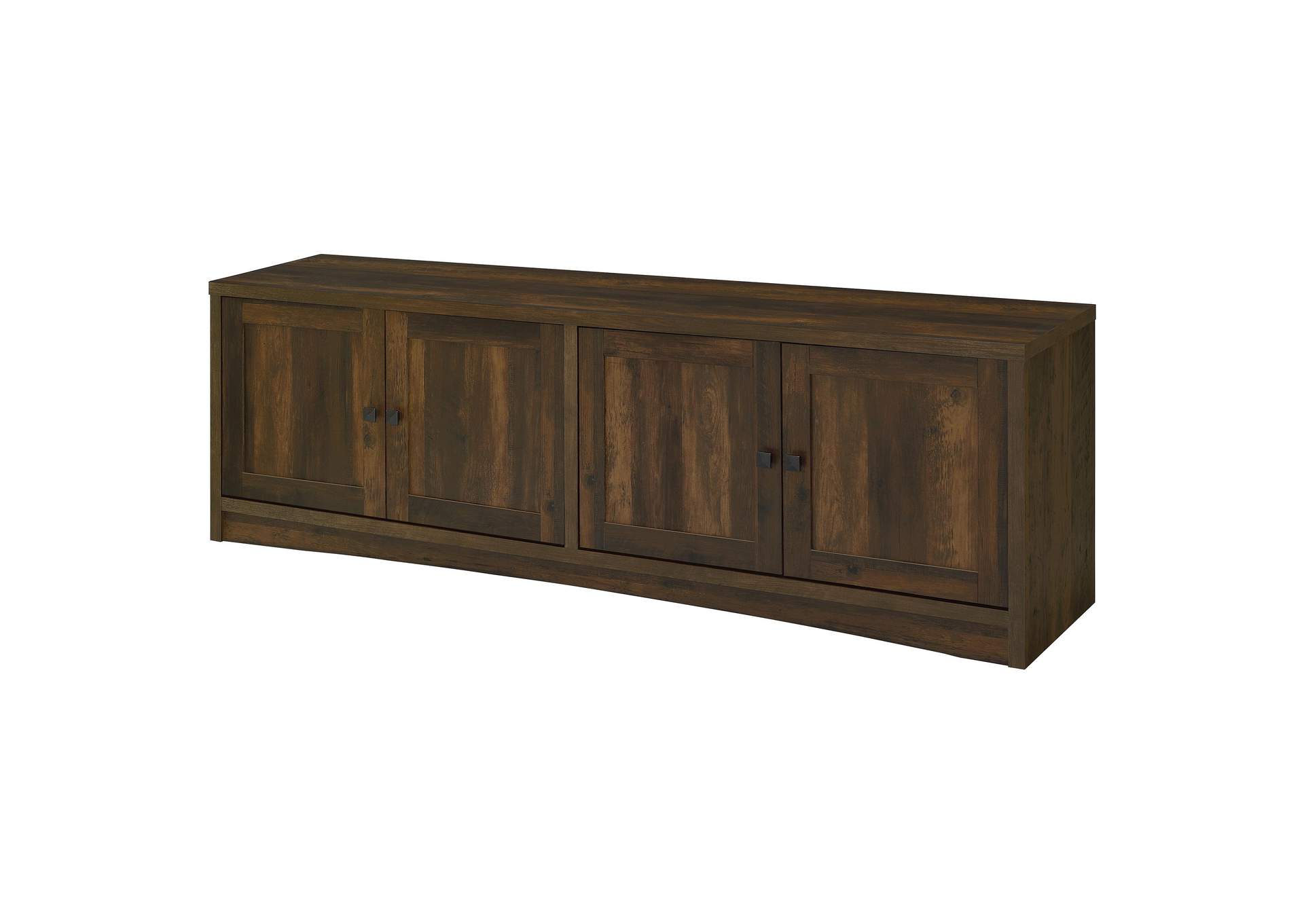 Laughlin 4-door Engineered Wood 78-inch TV Stand Dark Pine