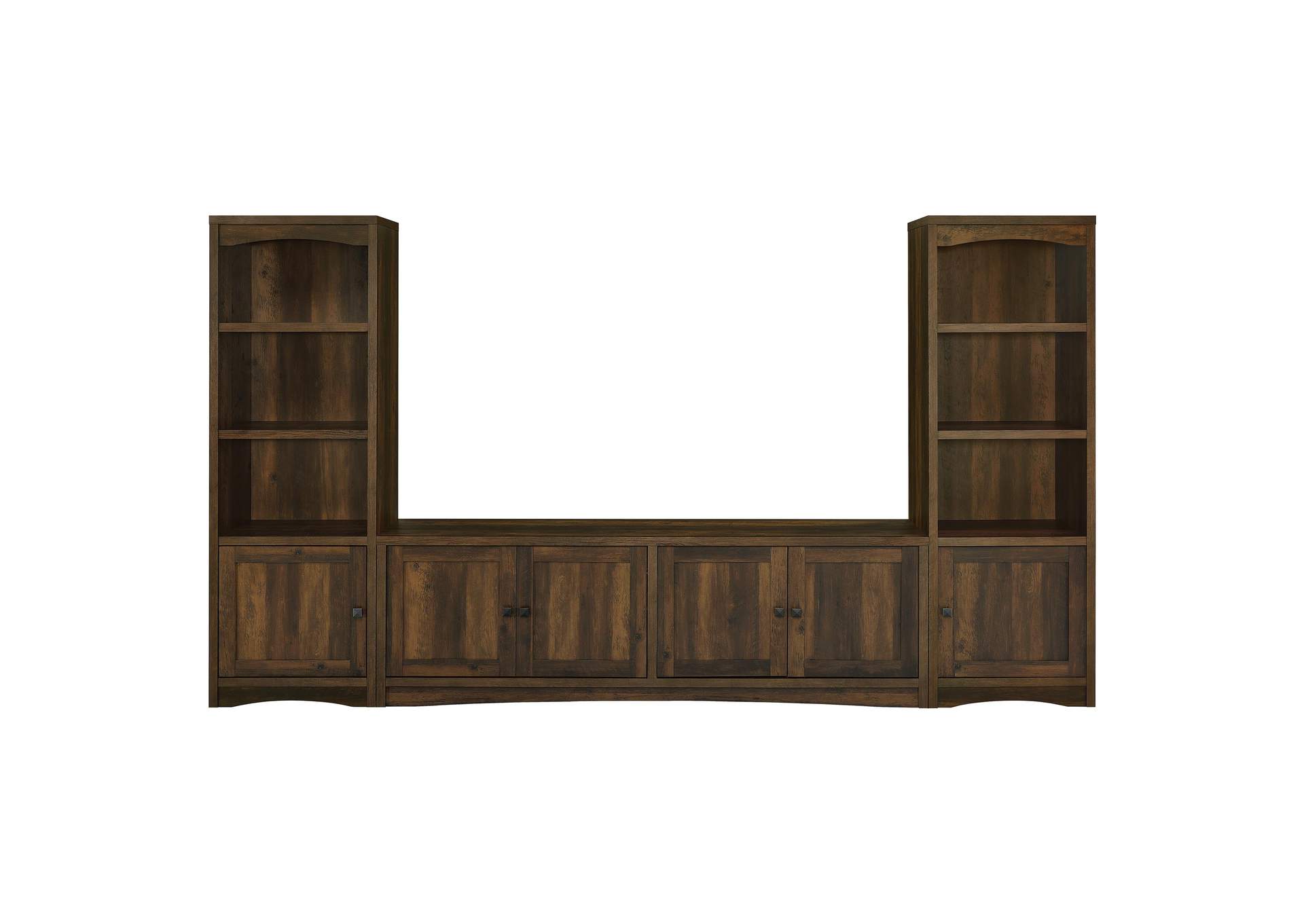 Laughlin 4-door Engineered Wood 78-inch TV Stand Dark Pine