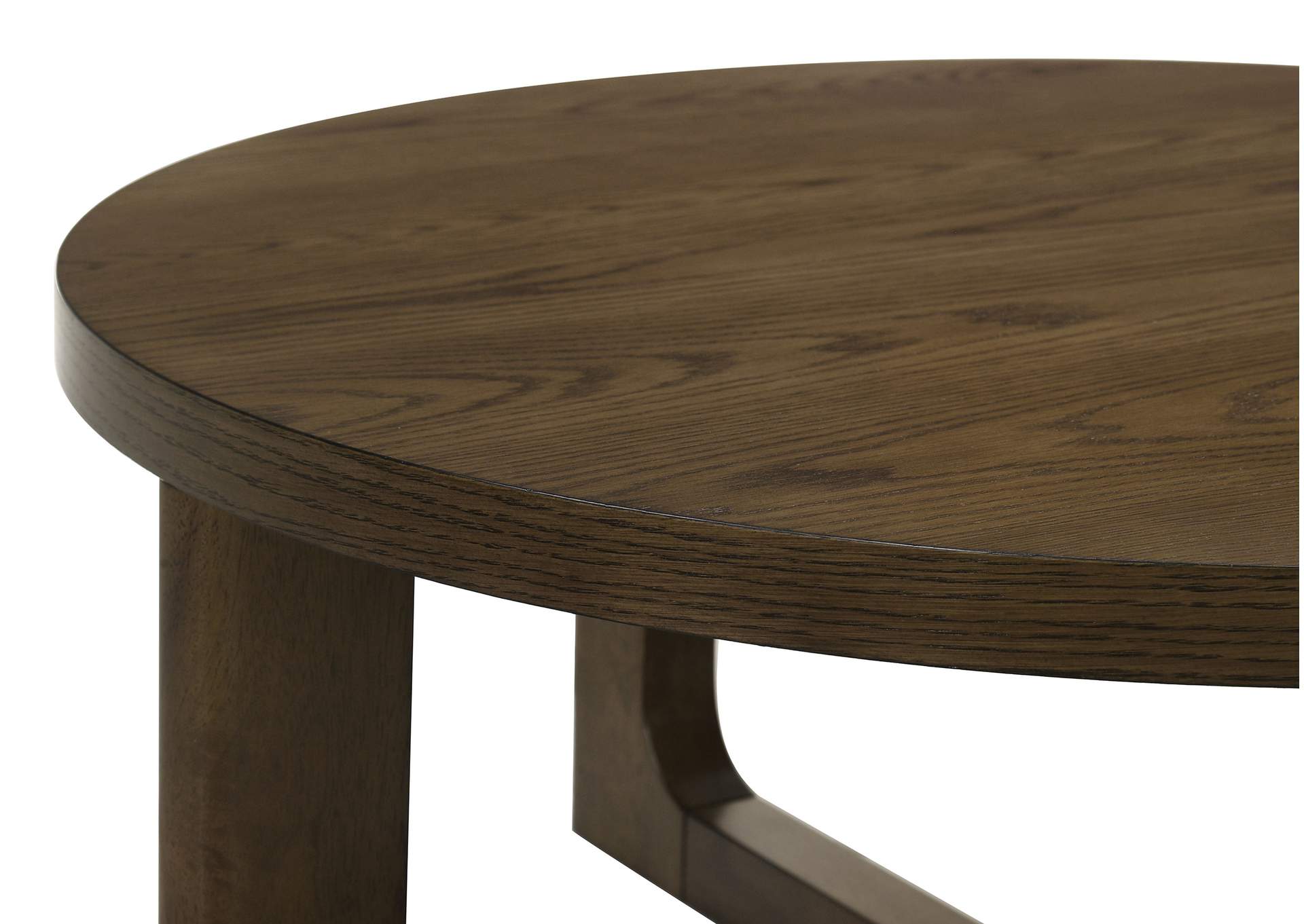 Kessler 2-piece Round Sculptural Wood Coffee Table Set Brown image 12