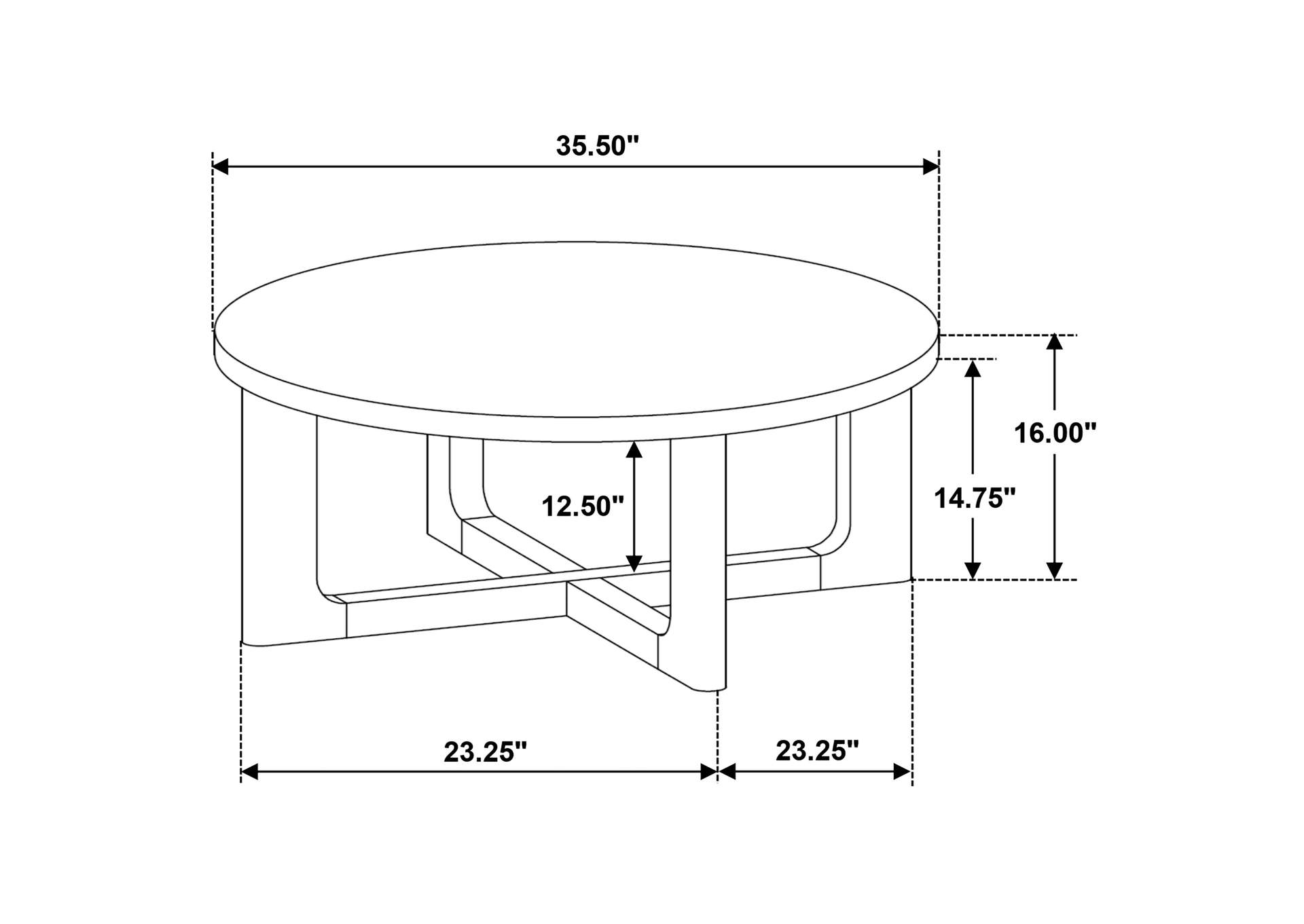 Kessler Round Sculptural Wood Coffee Table Brown image 9