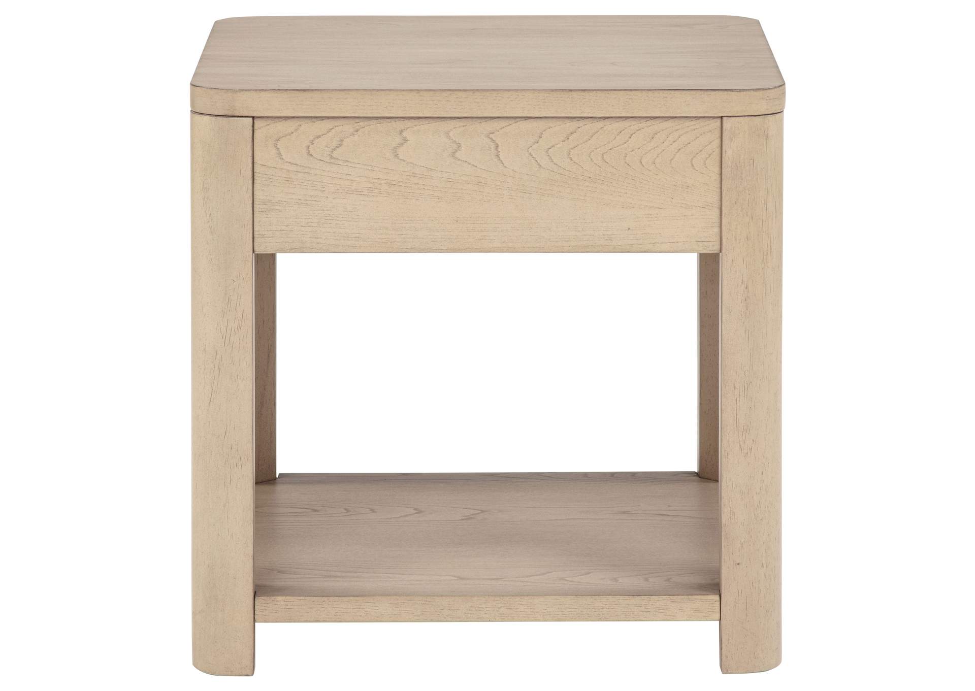 Marcelo Wood End Table with Drawer and Shelf Light Elm image 9