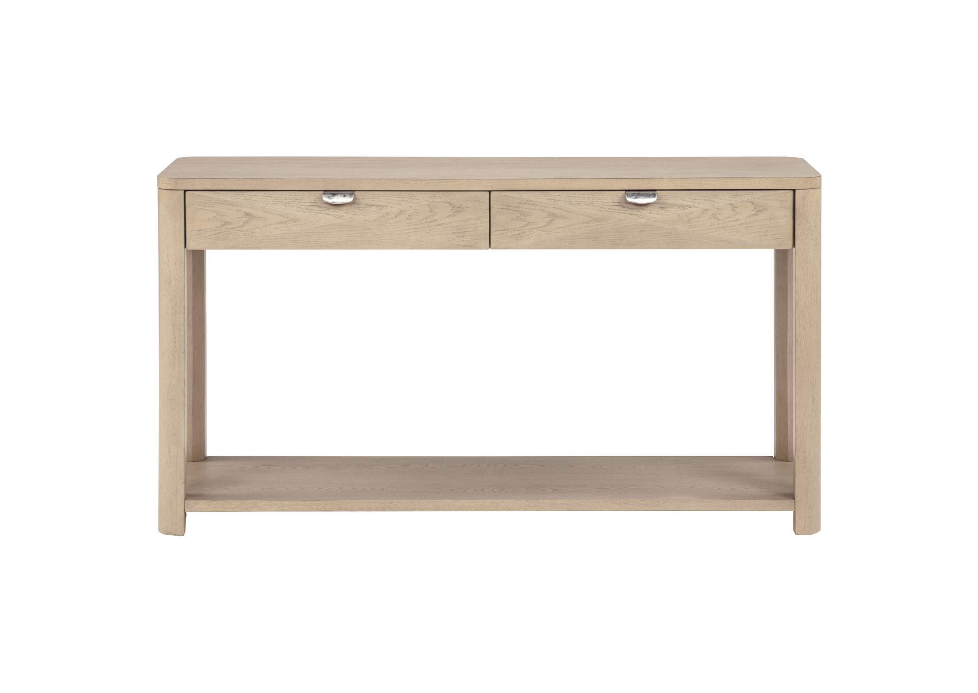 Marcelo Sofa Console Table with 2 Drawers and Shelf Light Elm image 5