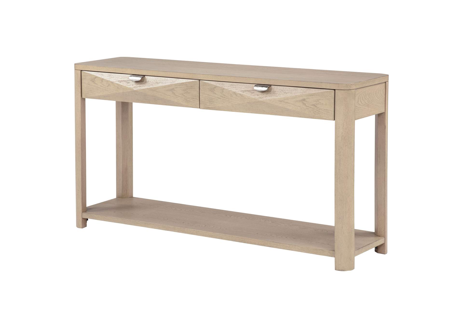Marcelo Sofa Console Table with 2 Drawers and Shelf Light Elm image 6