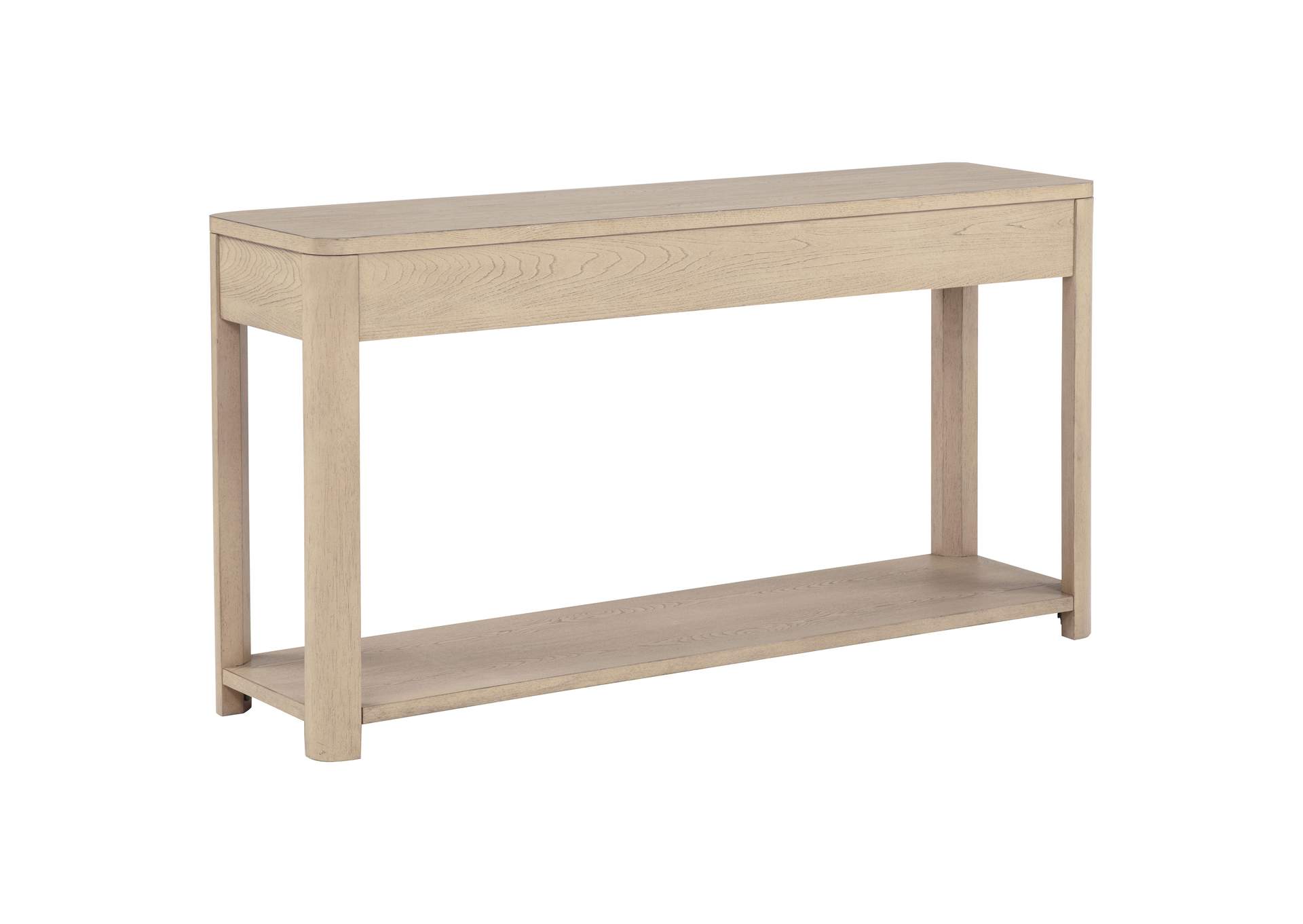 Marcelo Sofa Console Table with 2 Drawers and Shelf Light Elm image 8