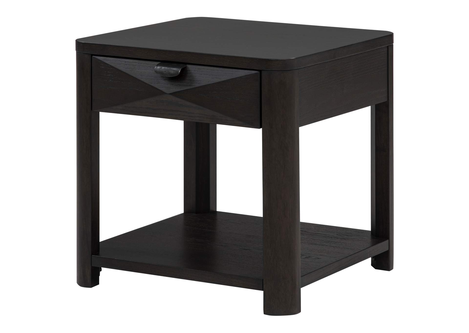 Marcelo Wood End Table with Drawer and Shelf Coffee image 6