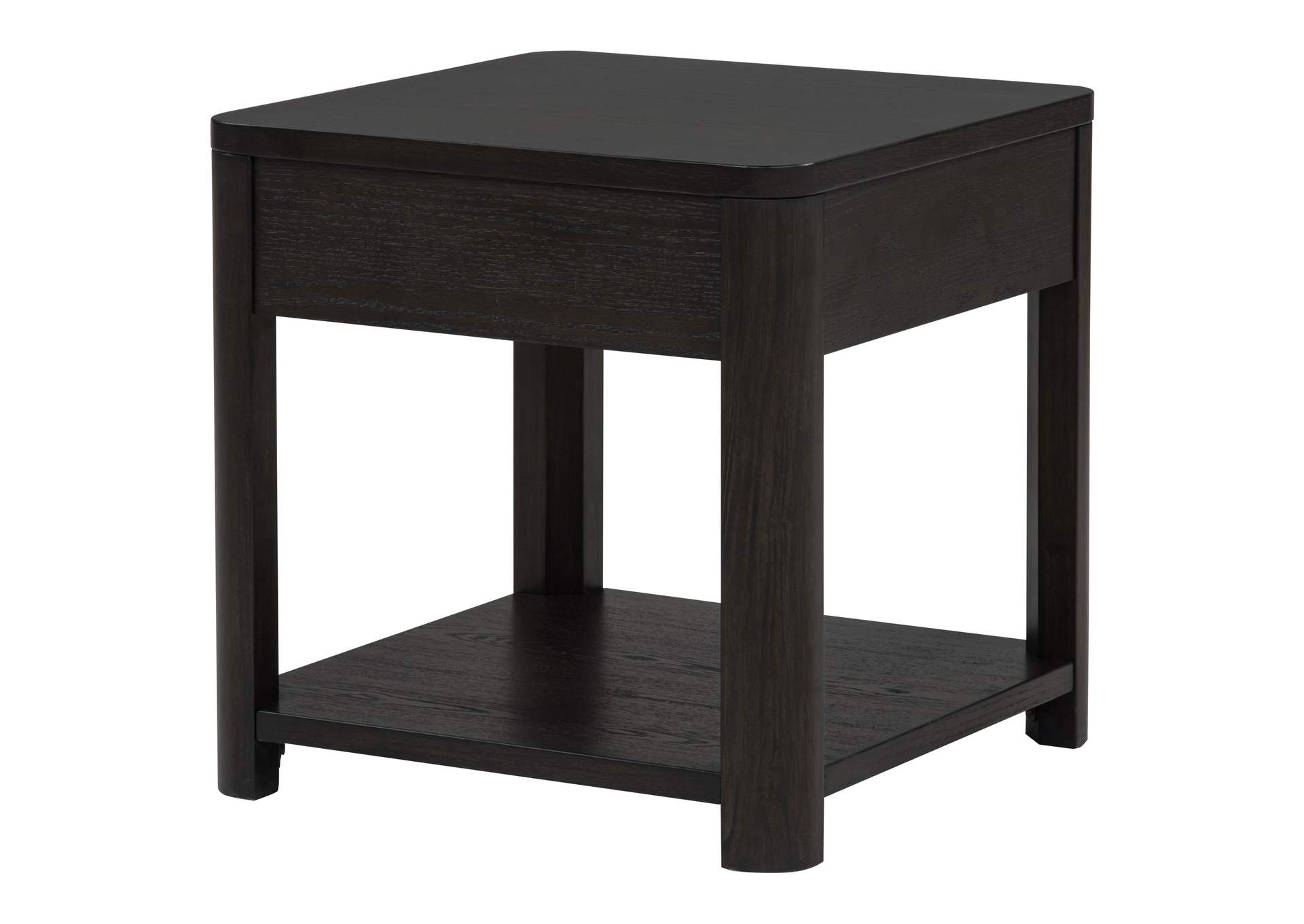 Marcelo Wood End Table with Drawer and Shelf Coffee image 10