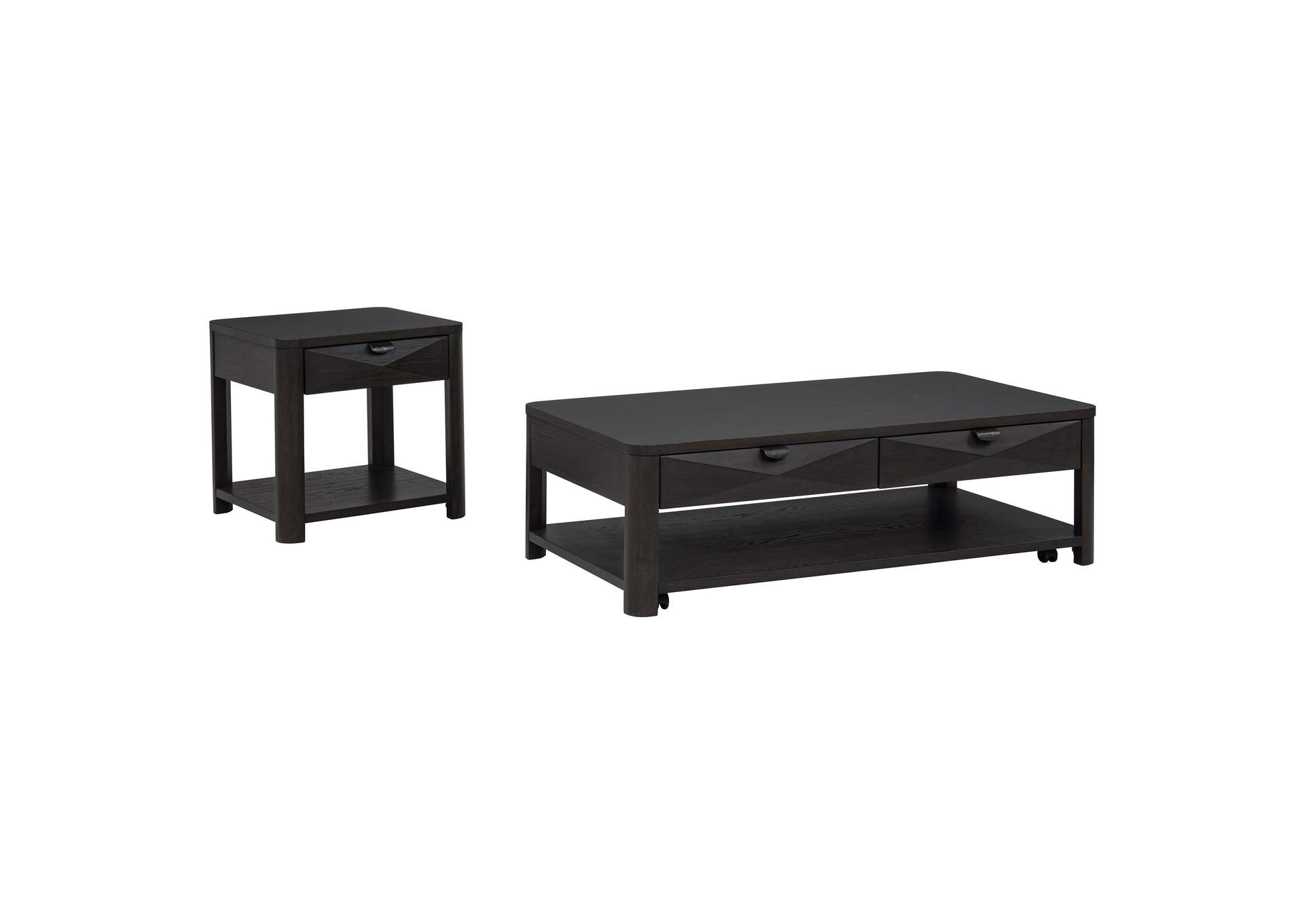 Marcelo 2-piece Coffee Table Set with Storage Coffee image 3