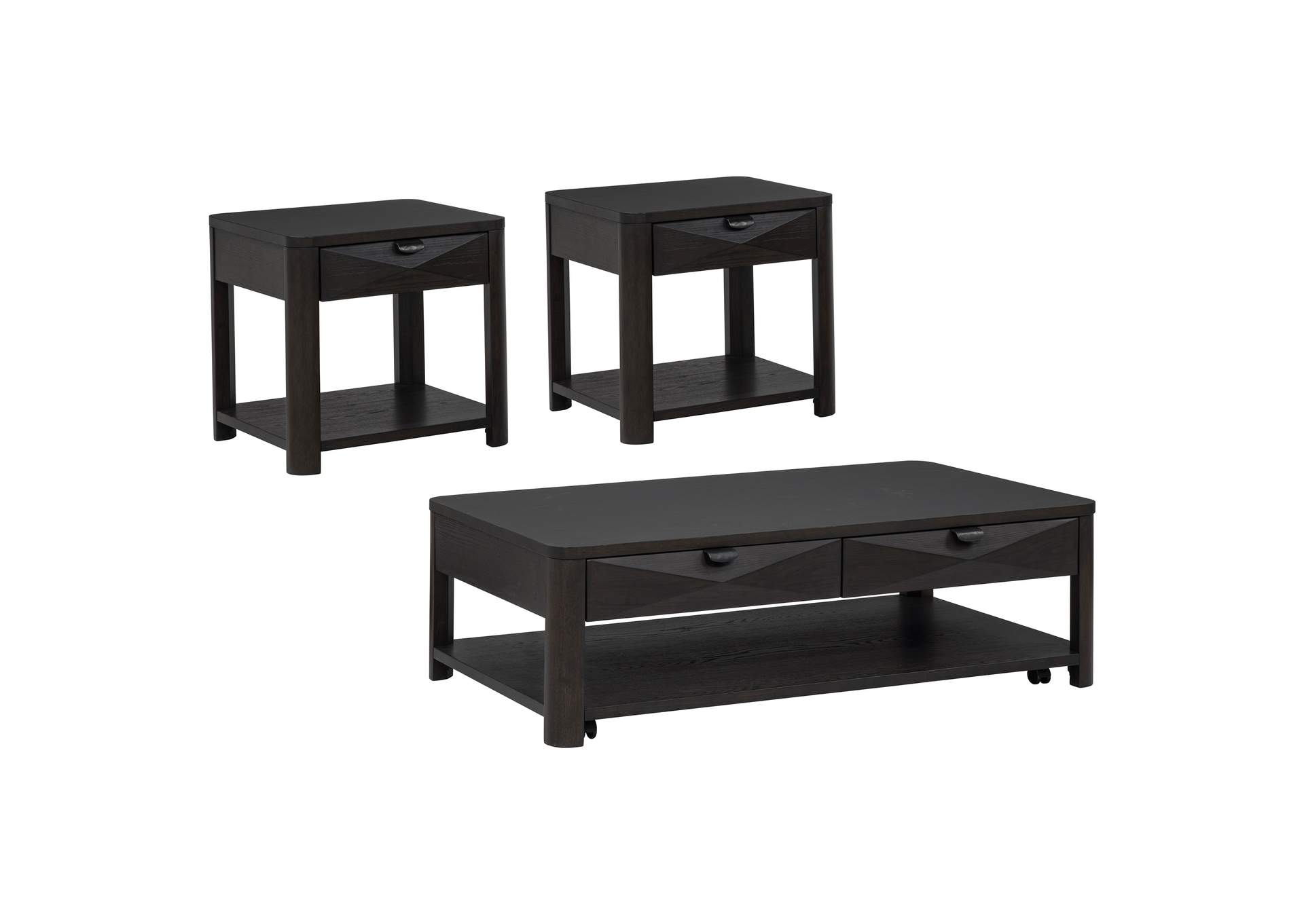 Marcelo 3-piece Coffee Table Set with Storage Coffee image 3