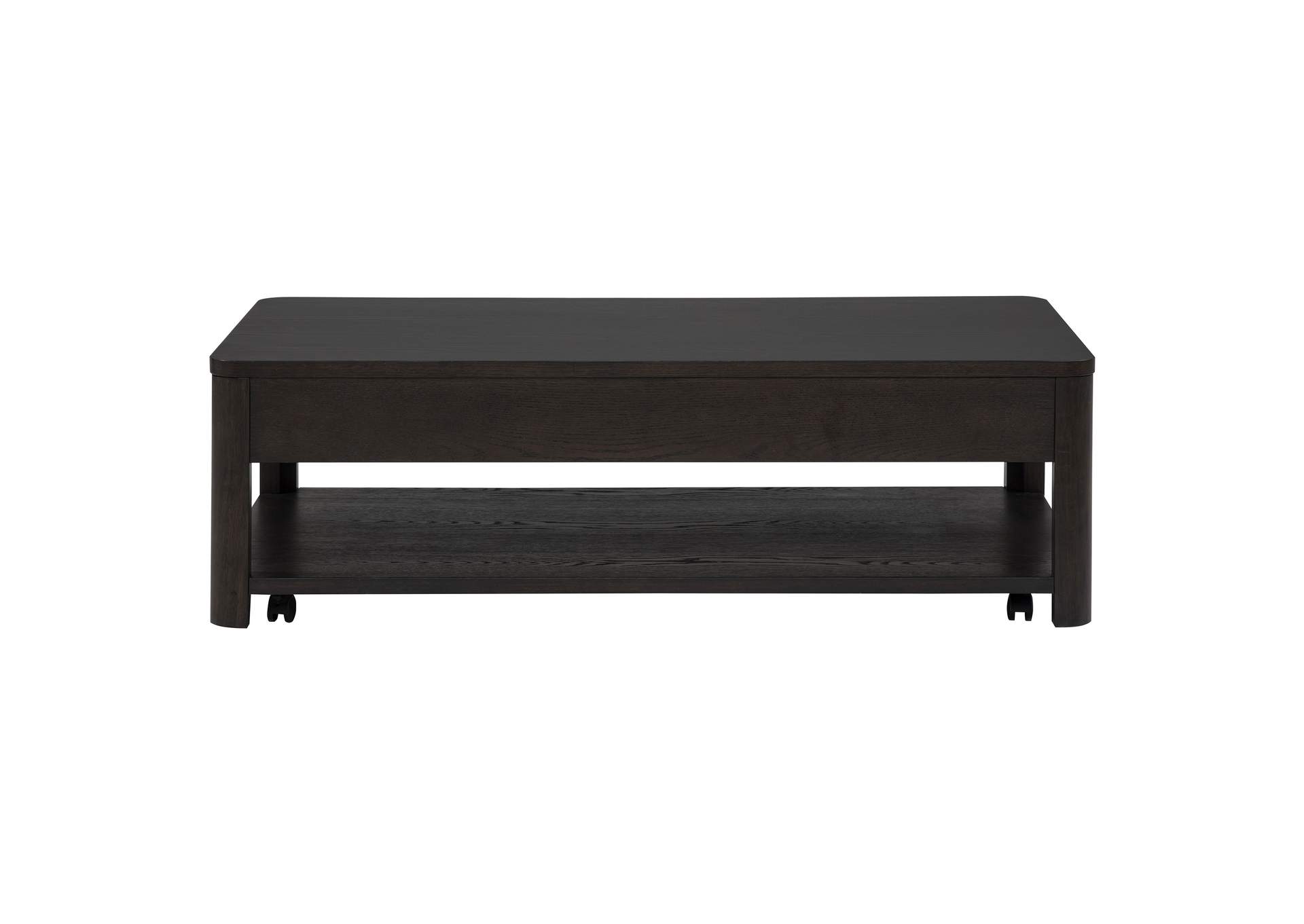 Marcelo Wood Coffee Table with 2 Drawers and Shelf Coffee image 9