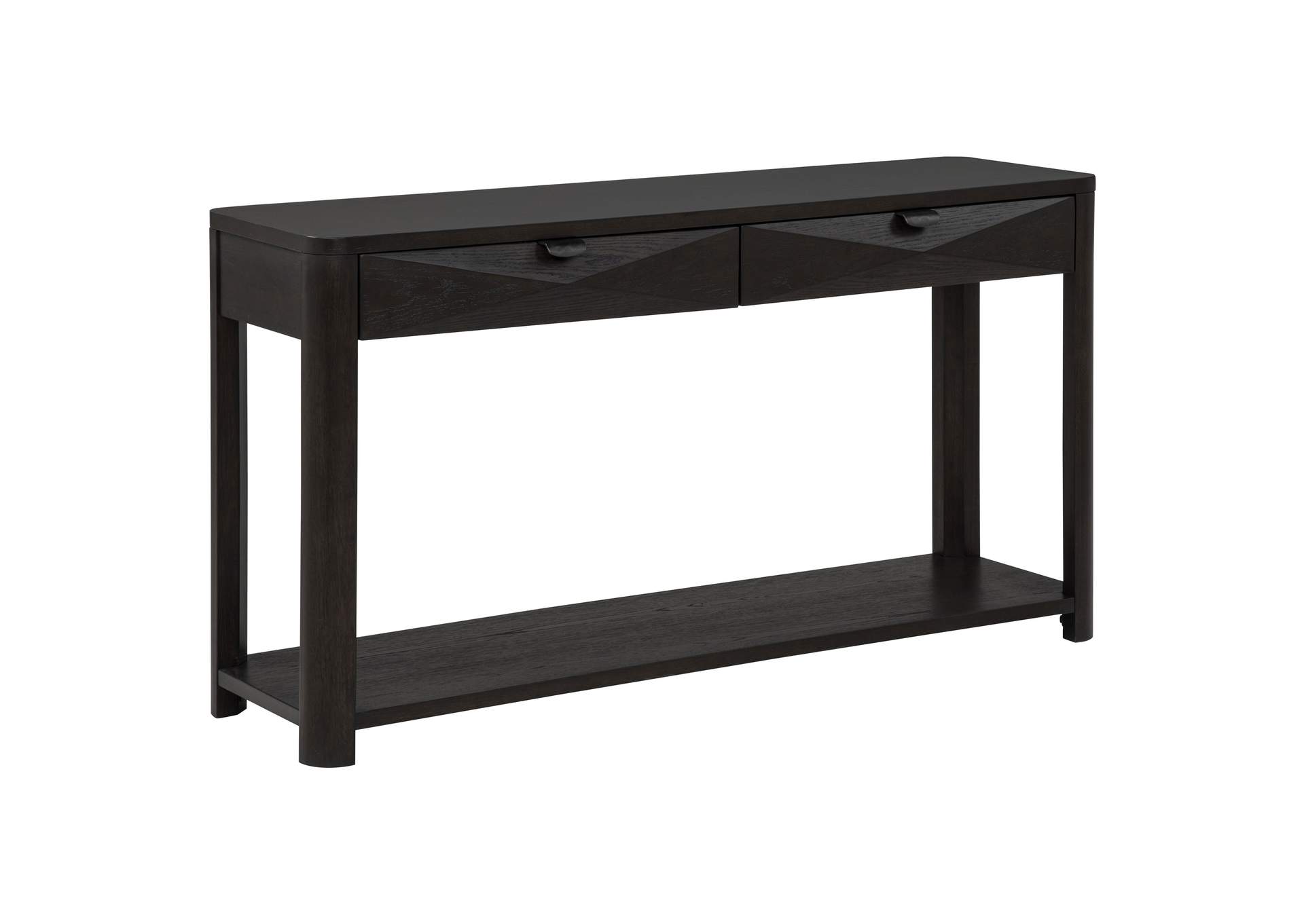 Marcelo Sofa Console Table with 2 Drawers and Shelf Coffee image 1