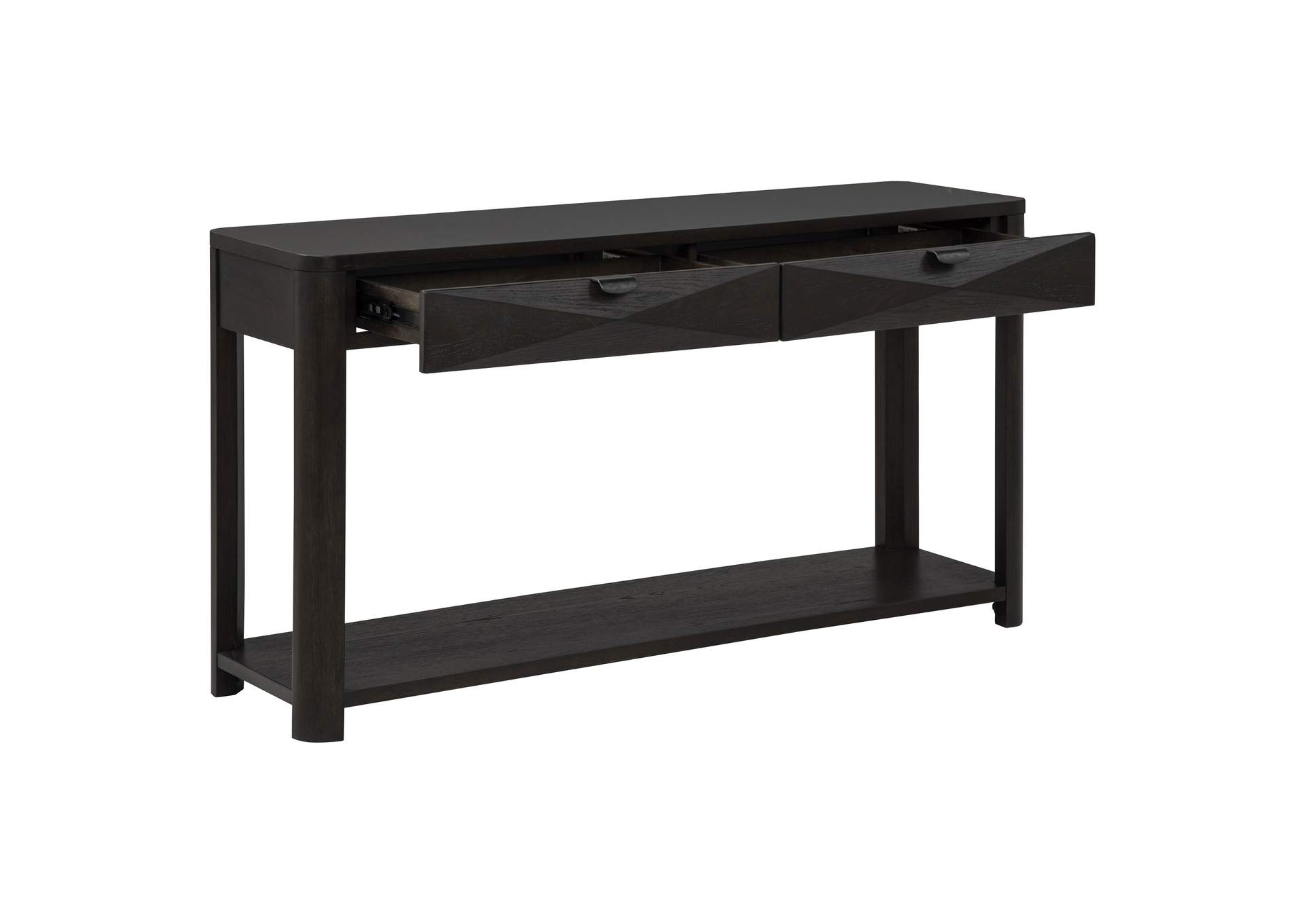 Marcelo Sofa Console Table with 2 Drawers and Shelf Coffee image 4