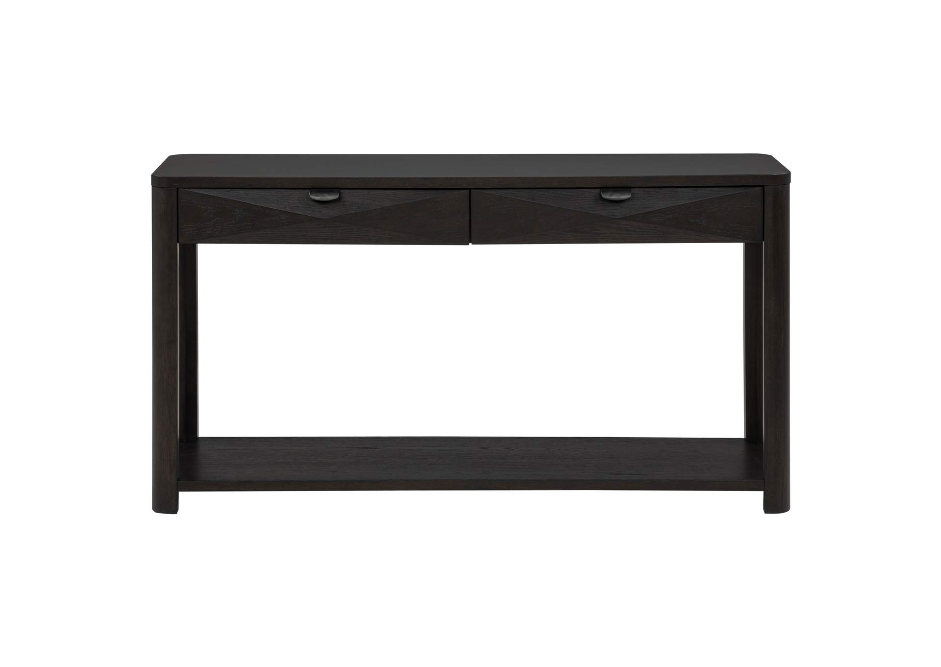 Marcelo Sofa Console Table with 2 Drawers and Shelf Coffee image 5