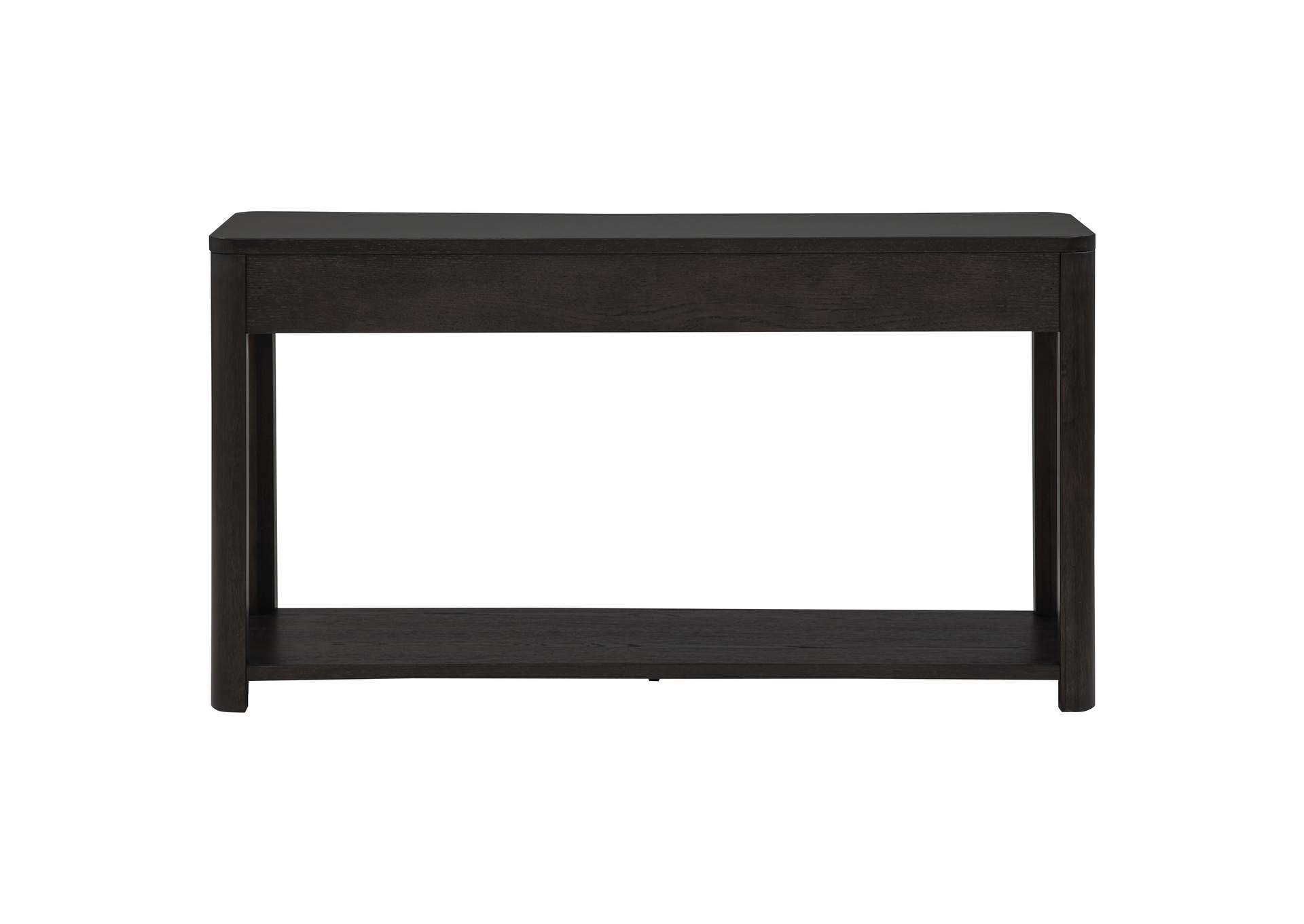 Marcelo Sofa Console Table with 2 Drawers and Shelf Coffee image 9