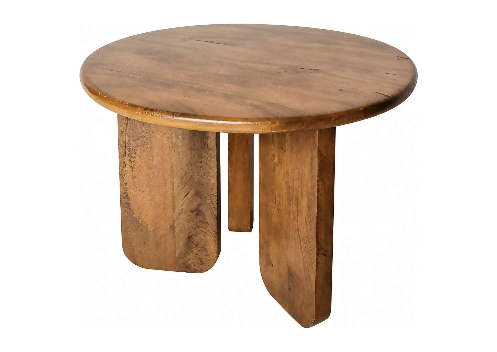 Dale 2-Piece Round Mango Wood Coffee and End Table Set Honey Mango image 5