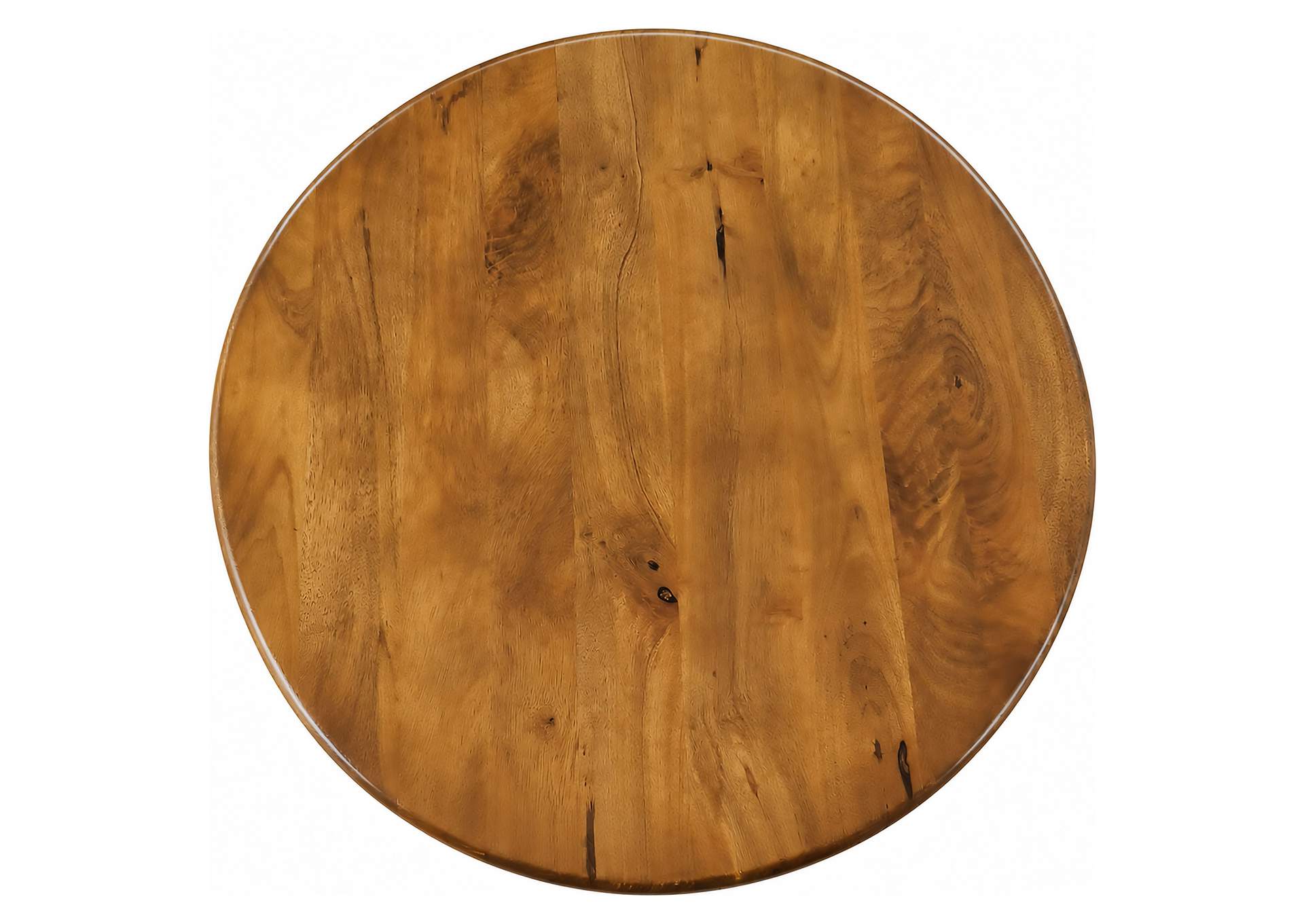 Dale 2-Piece Round Mango Wood Coffee and End Table Set Honey Mango image 6