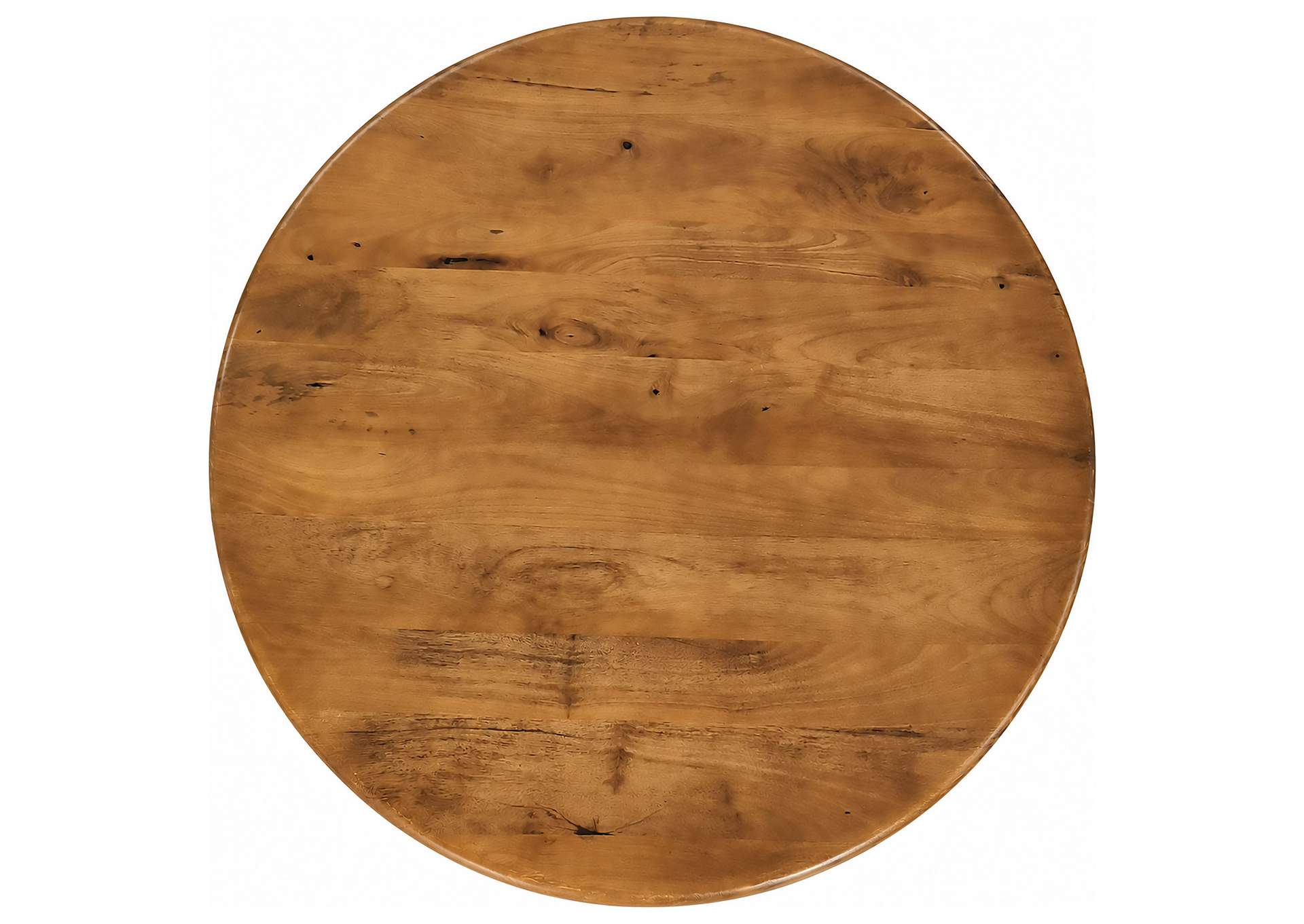 Dale 2-Piece Round Mango Wood Coffee and End Table Set Honey Mango image 8