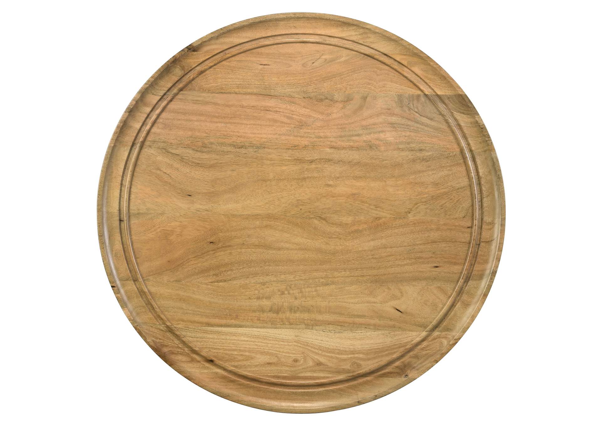 Zoe Round Coffee Table with Trio Legs Natural and Black