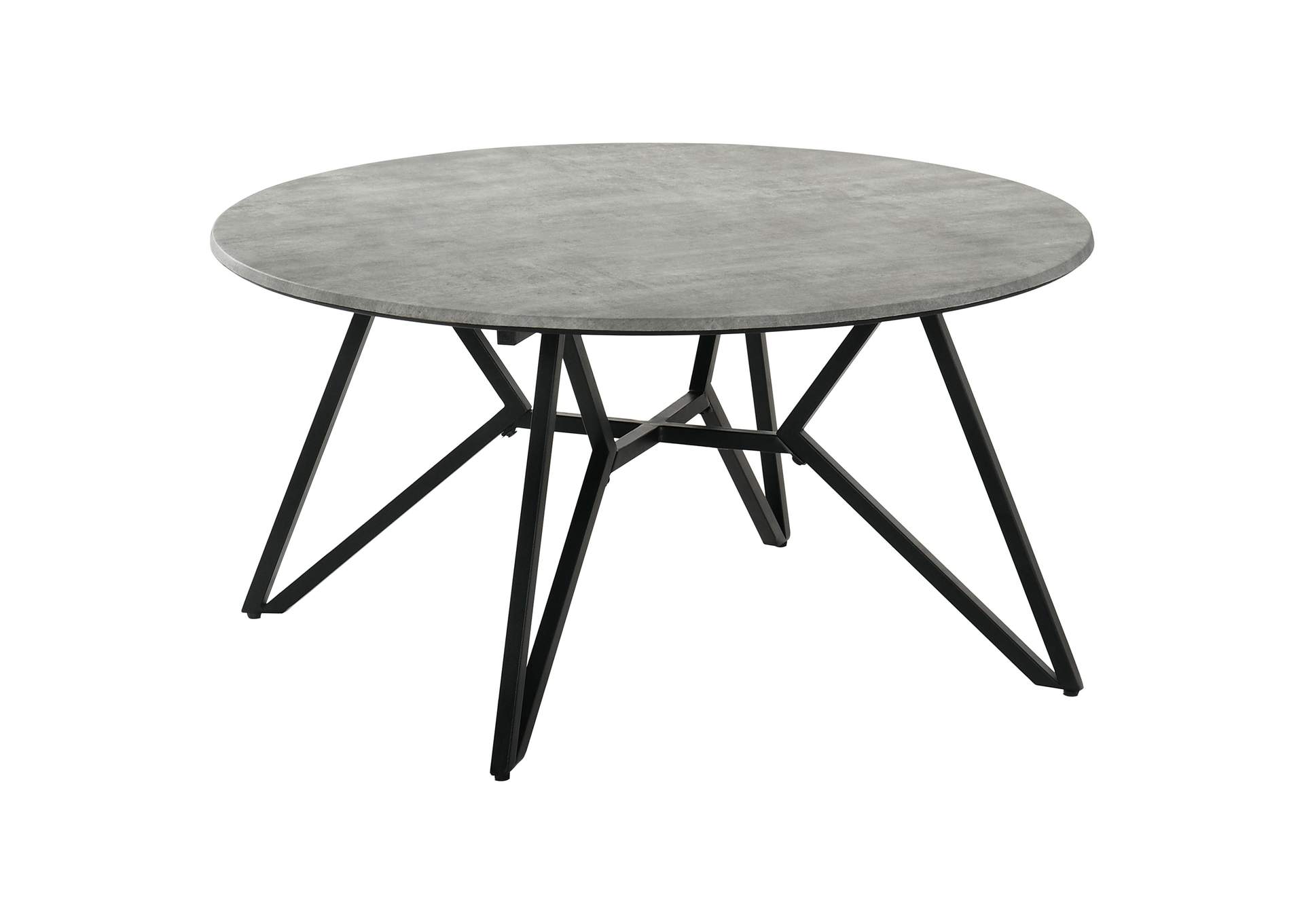 Hadi 3-piece Round SmartTop Coffee and End Table Set Cement