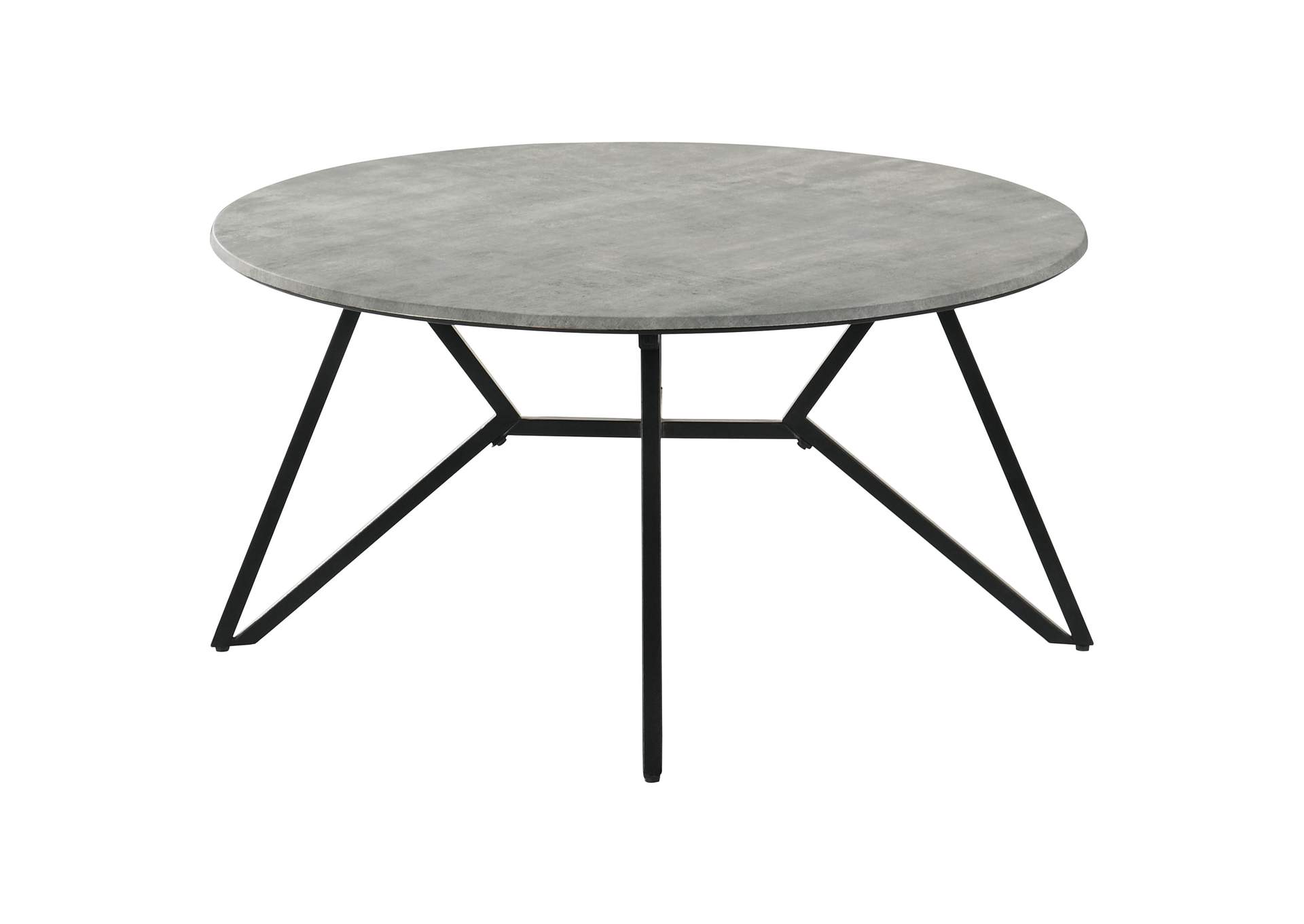 Hadi 3-piece Round SmartTop Coffee and End Table Set Cement