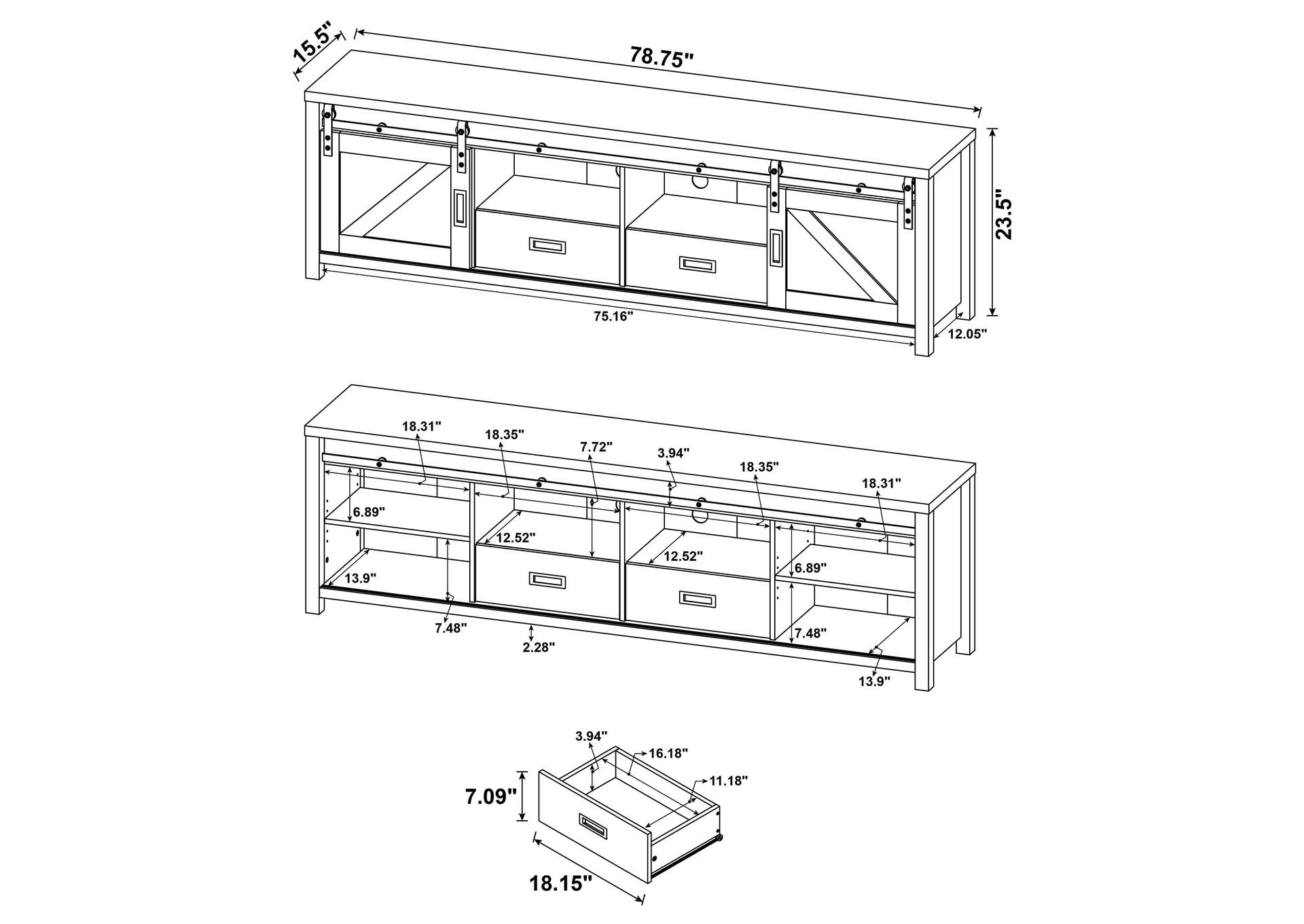 Madra 2-door Engineered Wood 79