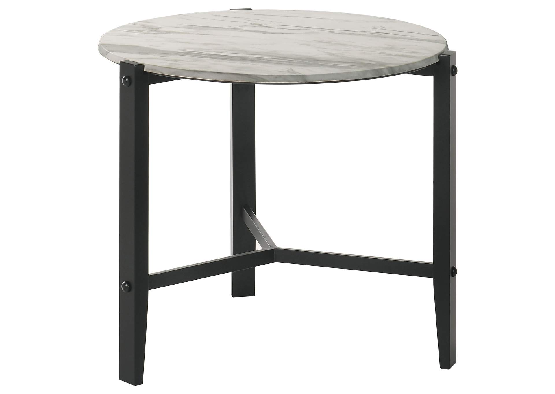 Tandi 3-piece Faux Marble Coffee and End Table Set White