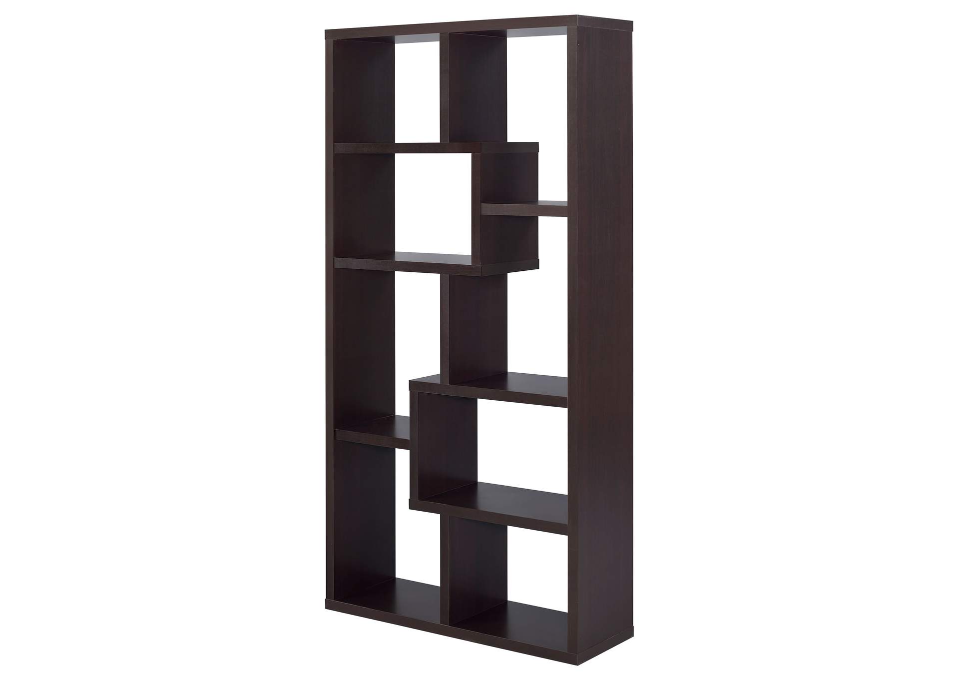 Theo 10-shelf Bookcase Cappuccino