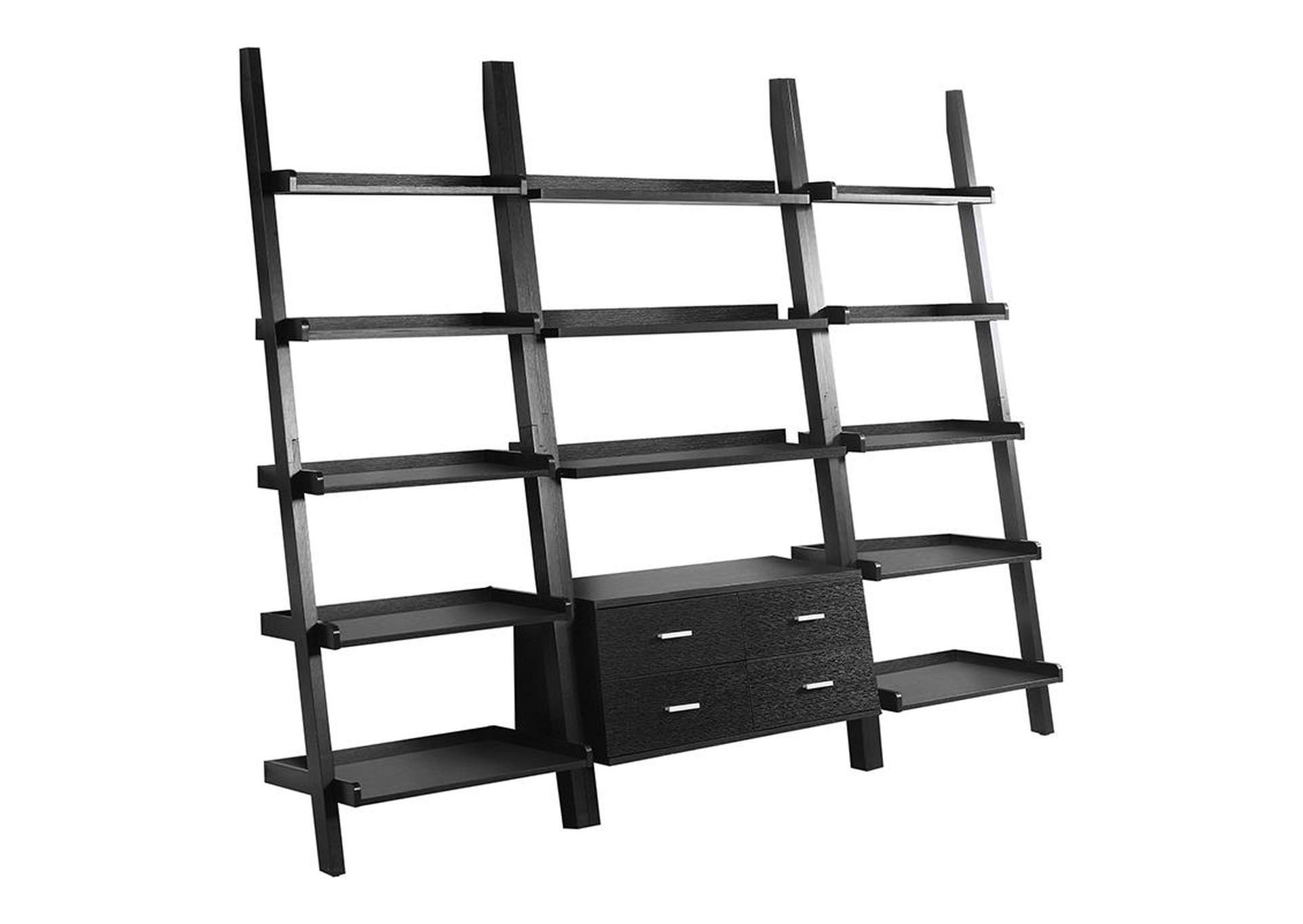 Bower 3-piece Storage Ladder Bookcase Set Cappuccino image 3