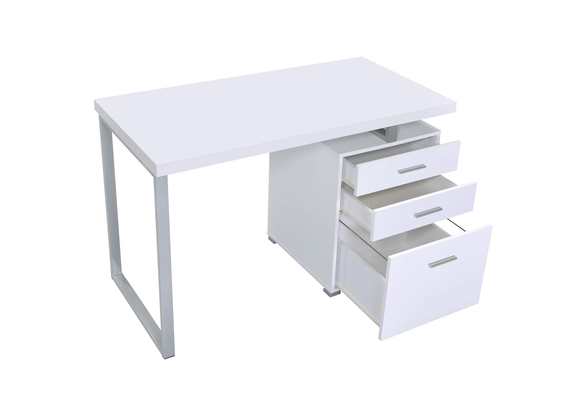 Brennan 3-drawer Office Desk White