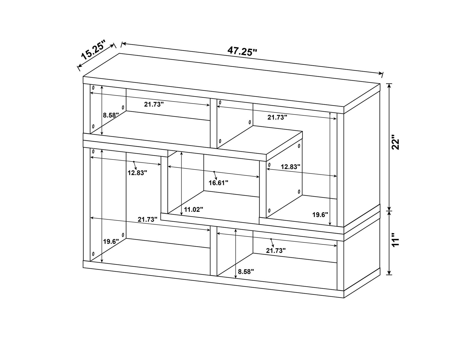 Velma Multipurpose TV Stand and Bookshelf White