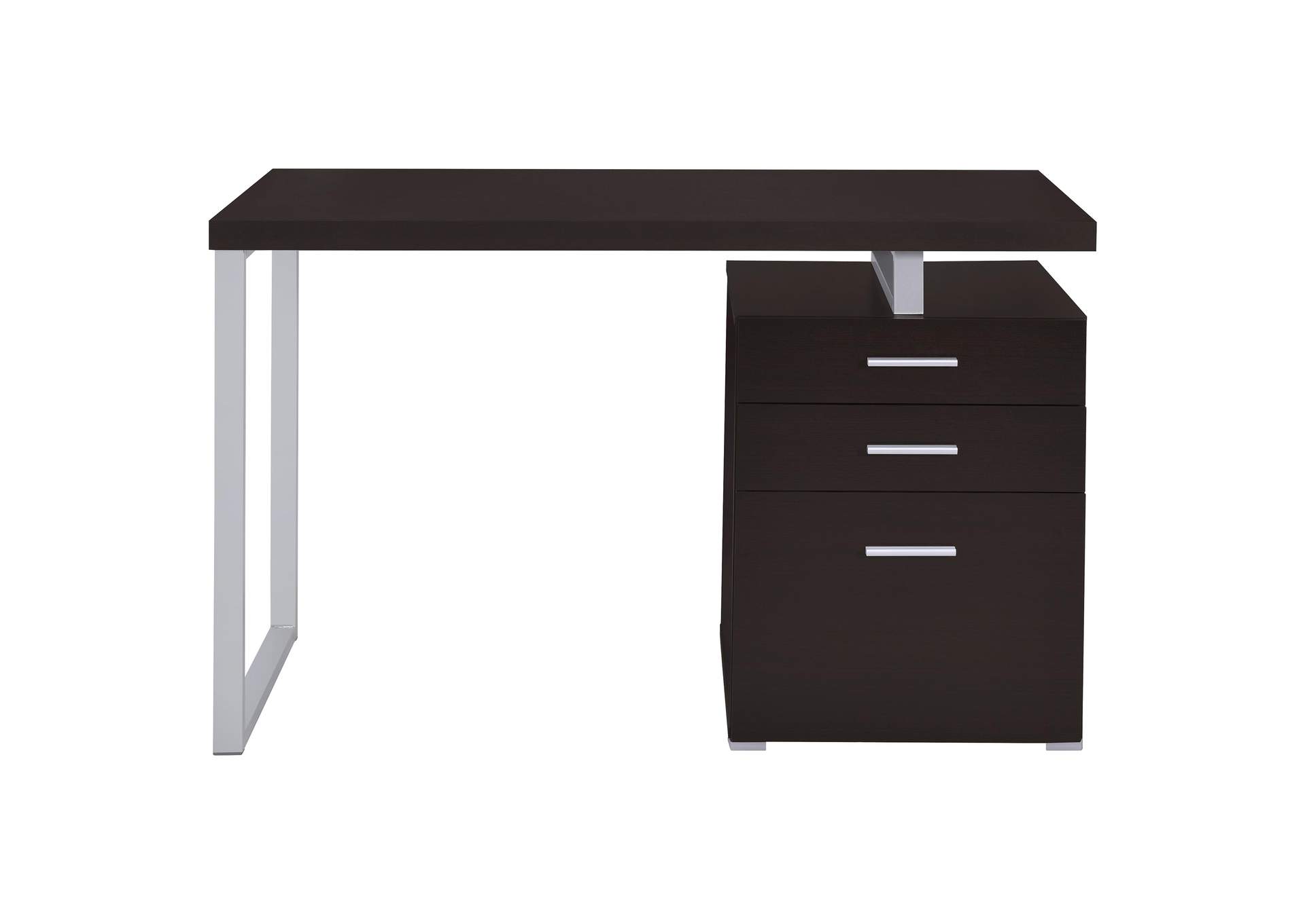 Brennan 3-drawer Office Desk Cappuccino