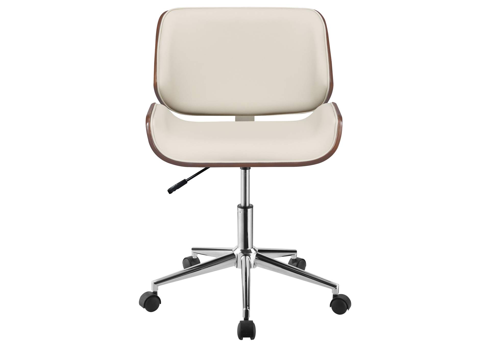 Addington Upholstered Adjustable Office Desk Chair Ecru