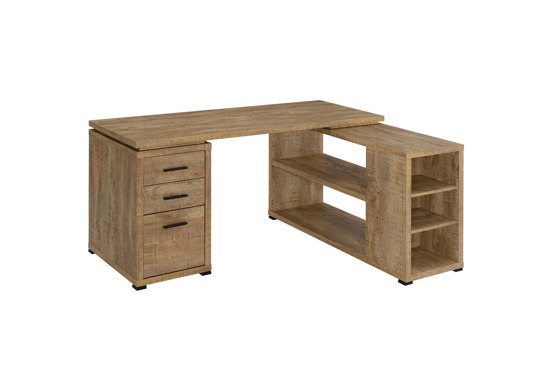 Yvette 60-inch 3-drawer L-Shape Computer Desk Mango image 1