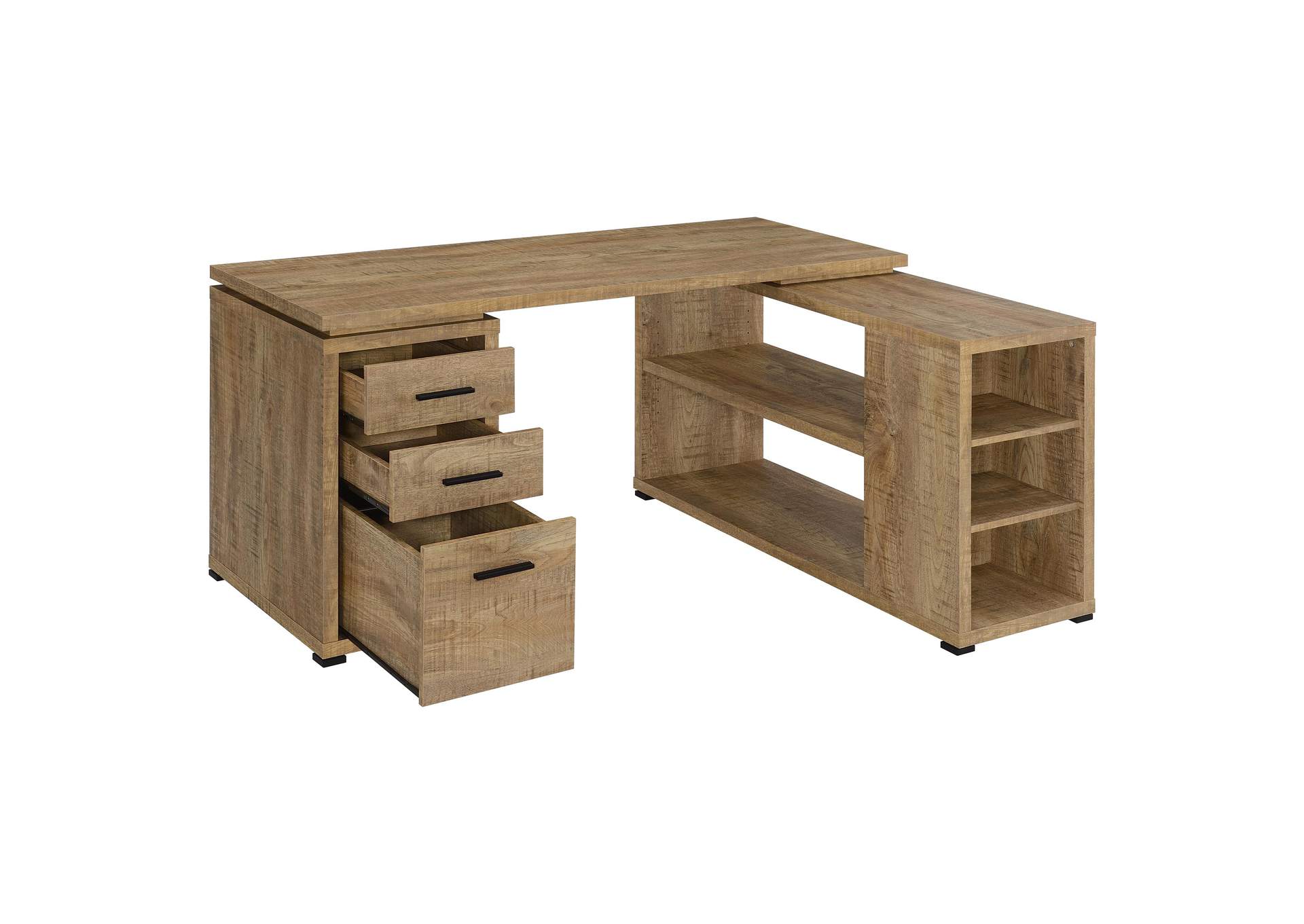 Yvette 60-inch 3-drawer L-Shape Computer Desk Mango image 4