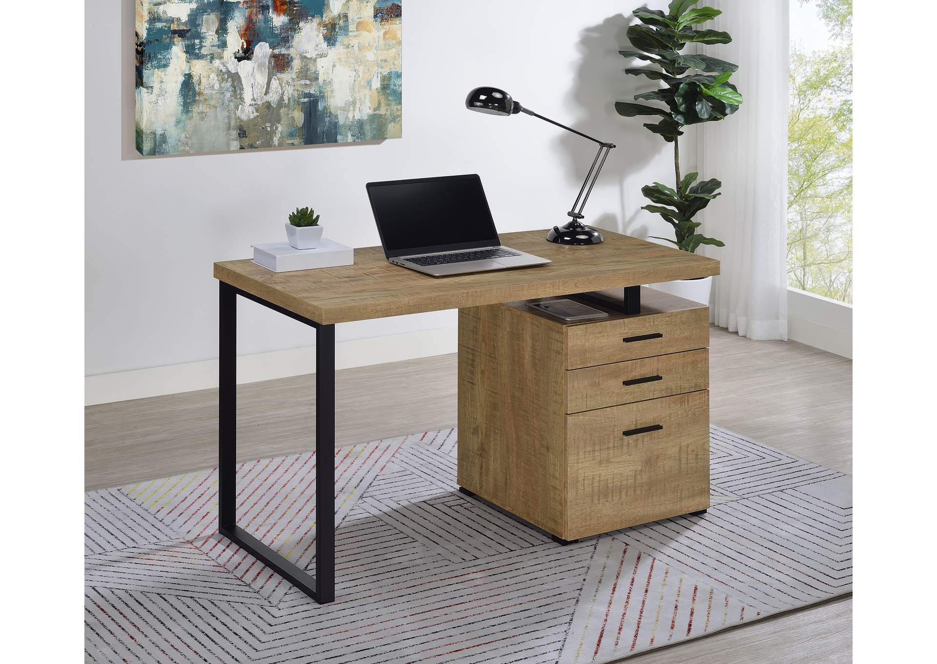 Brennan 47-inch 3-drawer Office Computer Desk Mango image 3