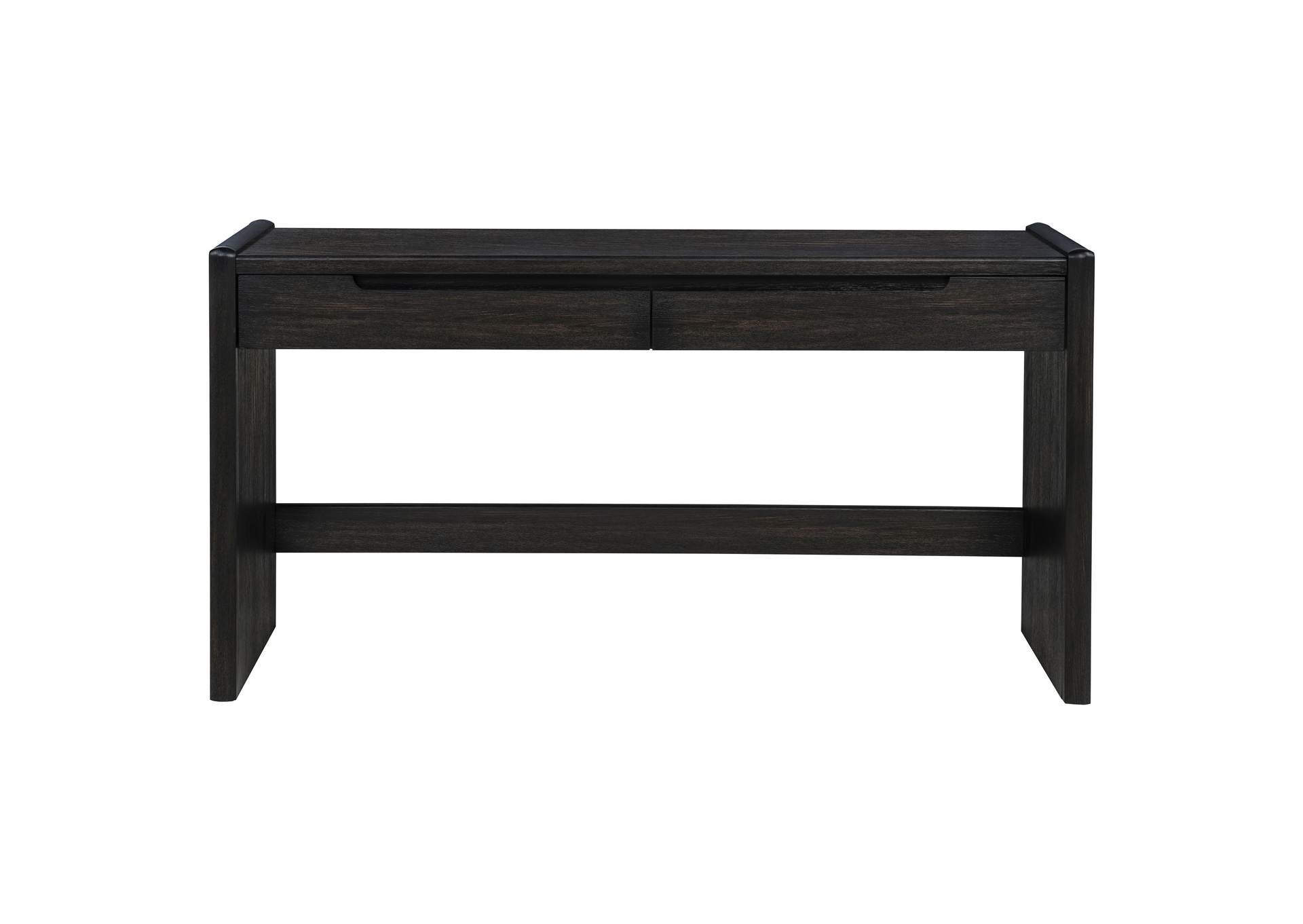 Leandro 2-drawer Home Office Writing Desk Burnished Black image 6