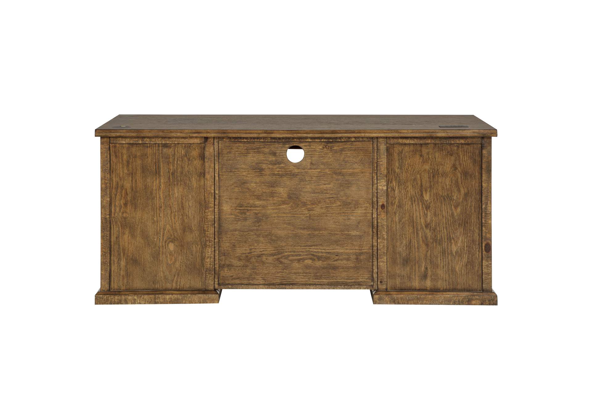 Altidore 68-inch 7-drawer Executive Home Office Desk Distressed Brown image 8