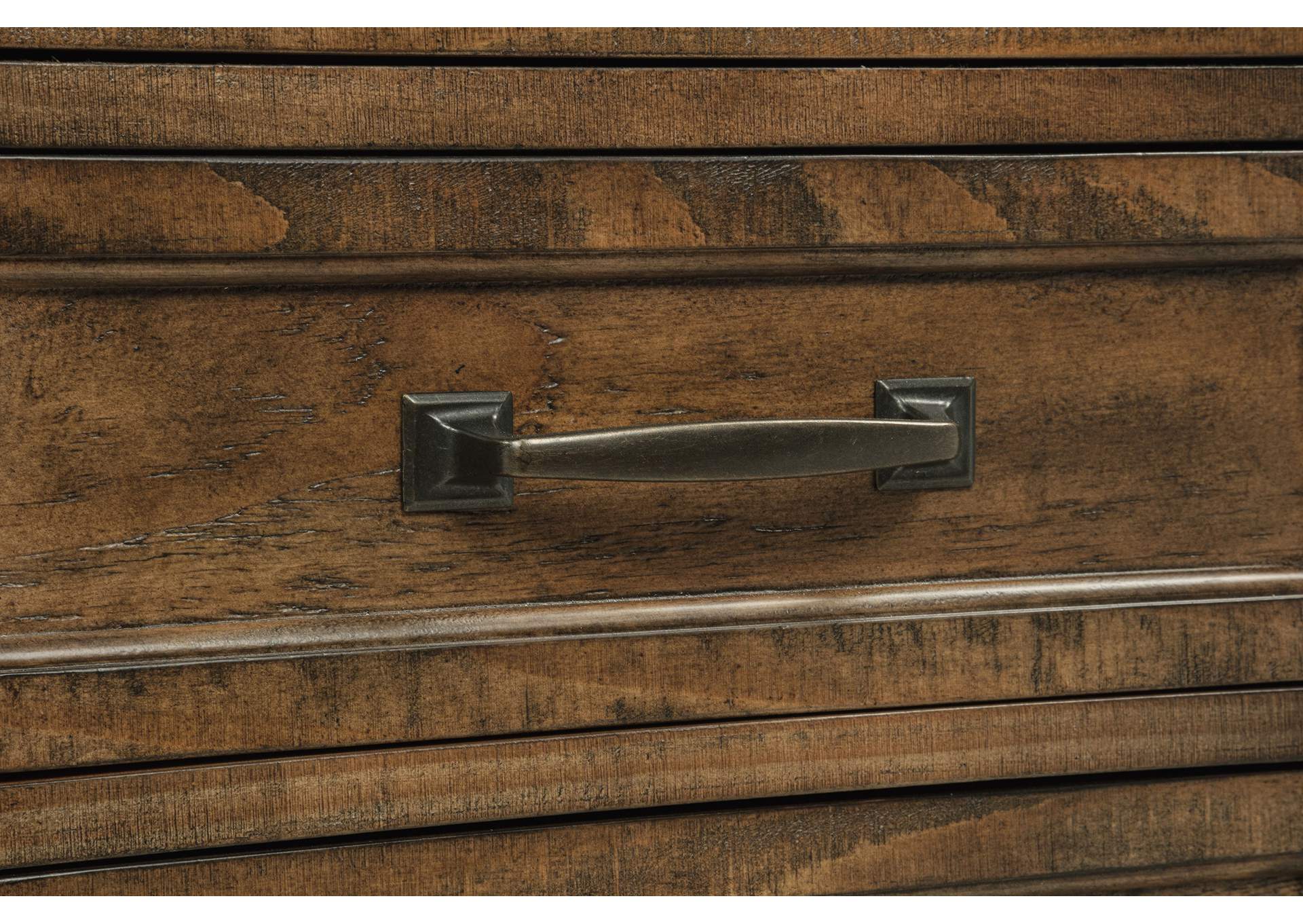 Altidore 68-inch 7-drawer Executive Home Office Desk Distressed Brown image 12