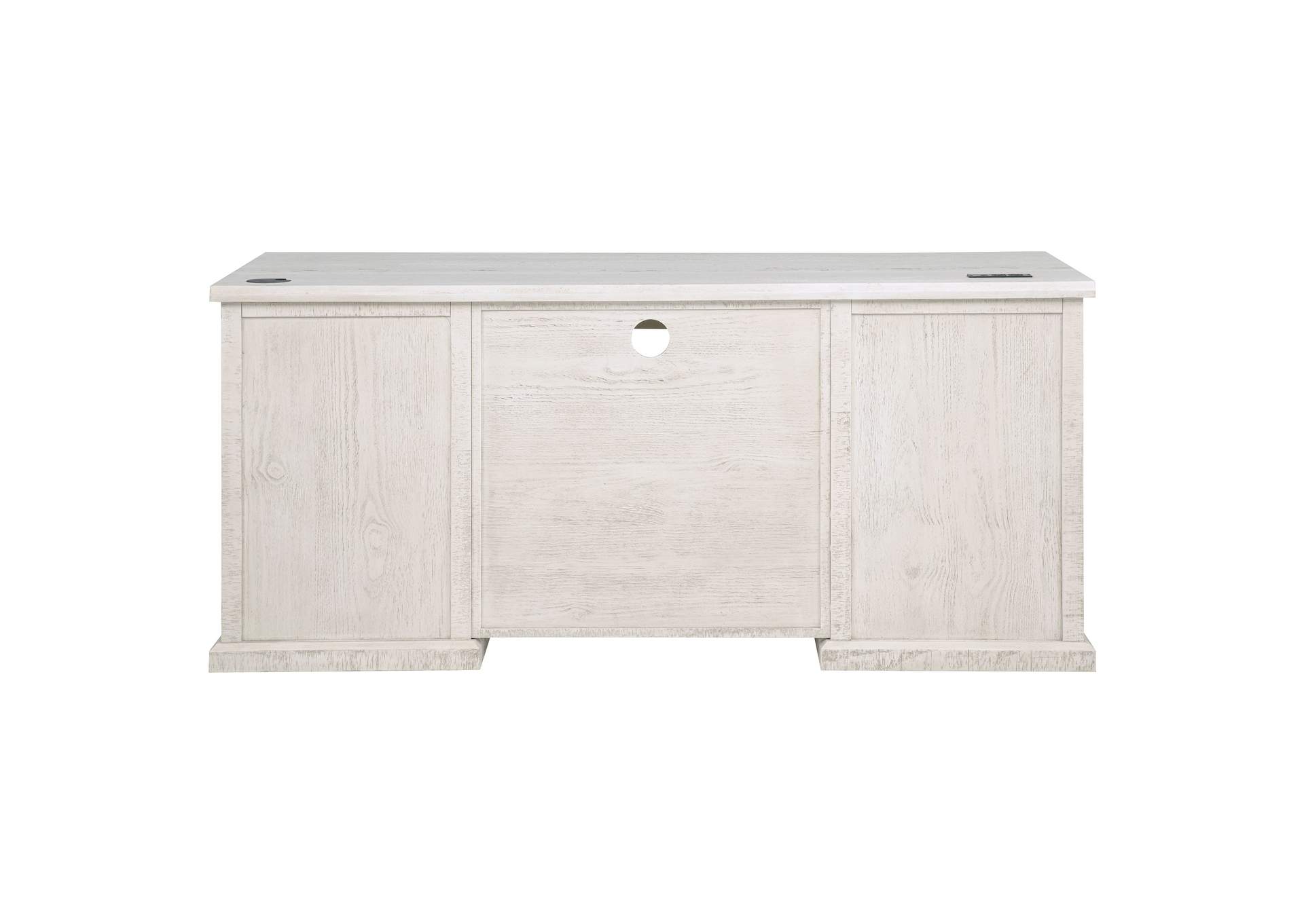 Altidore 68-inch 7-drawer Executive Home Office Desk Distressed White image 8