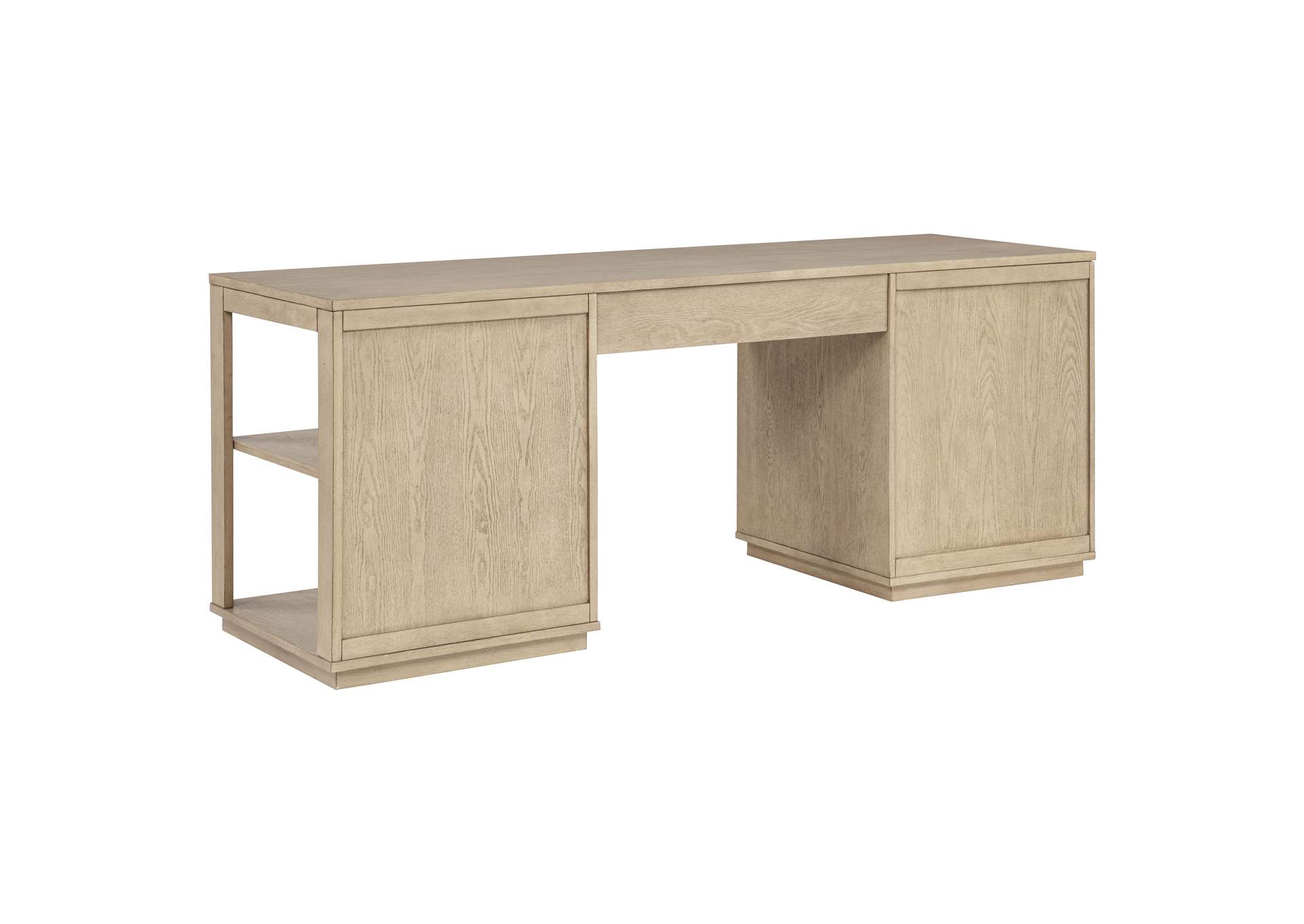 Harkes 75-inch 3-drawer Computer Desk with Adjustable Shelf Light Elm image 6