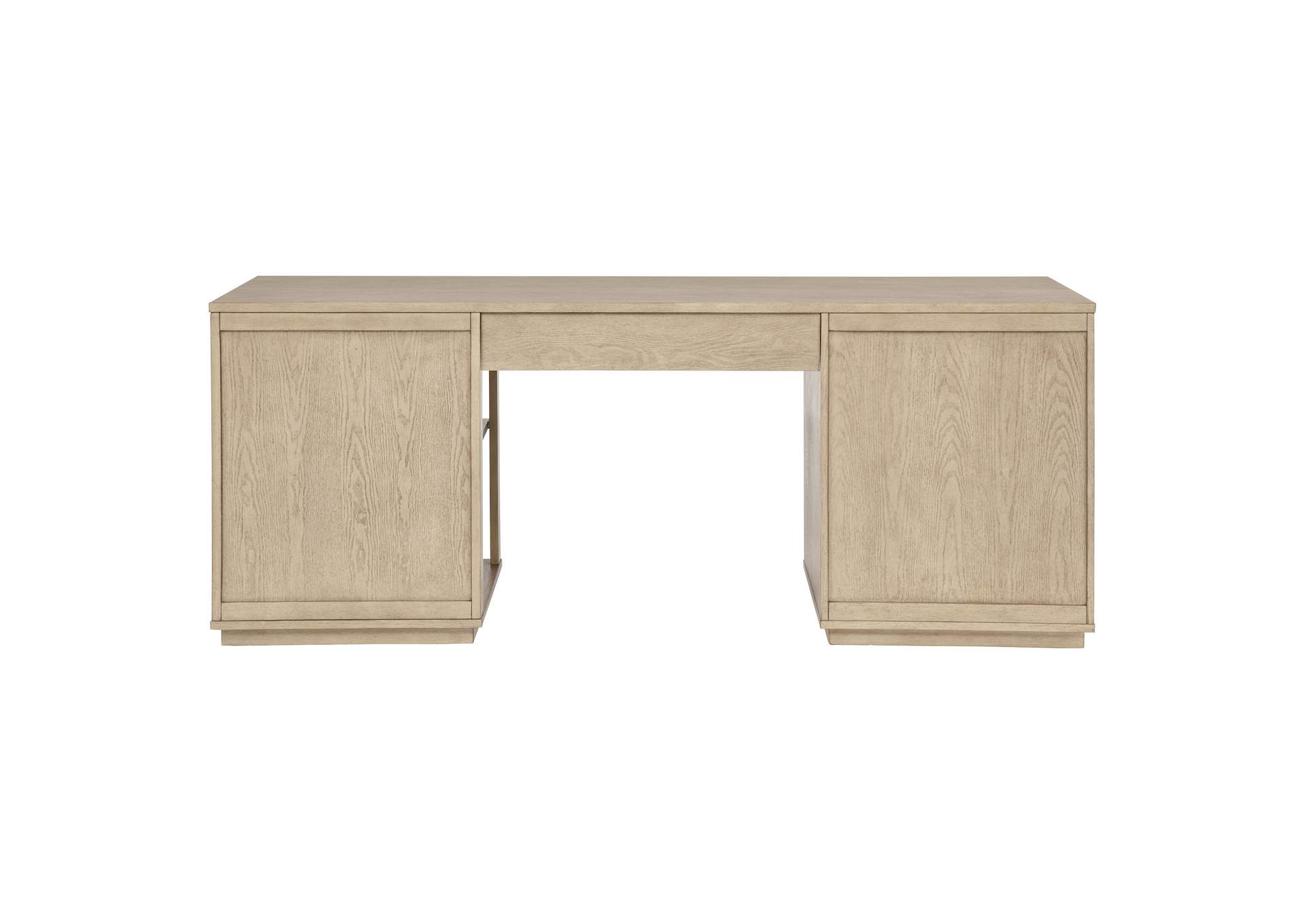 Harkes 75-inch 3-drawer Computer Desk with Adjustable Shelf Light Elm image 7