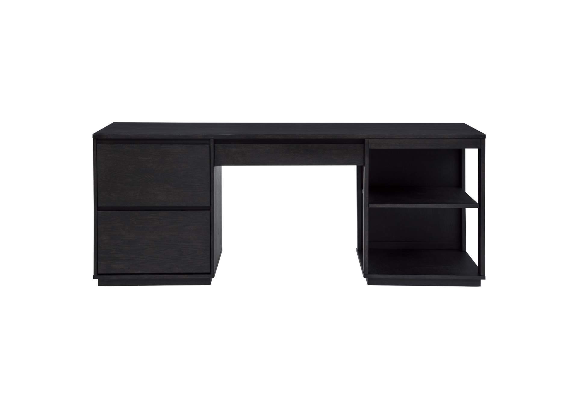 Harkes 75-inch 3-drawer Computer Desk with Adjustable Shelf Coffee Bean image 5