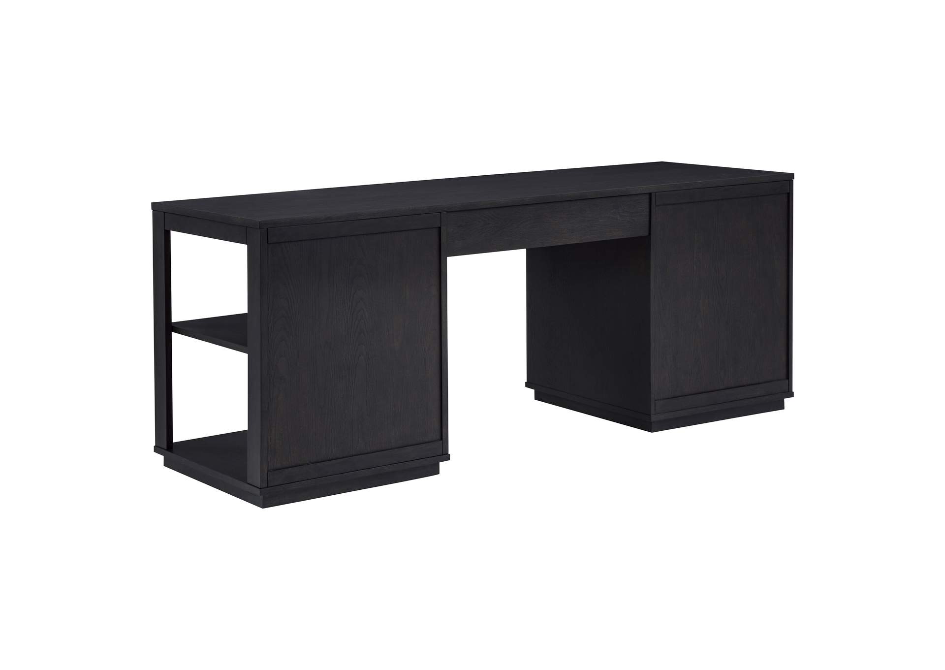 Harkes 75-inch 3-drawer Computer Desk with Adjustable Shelf Coffee Bean image 6