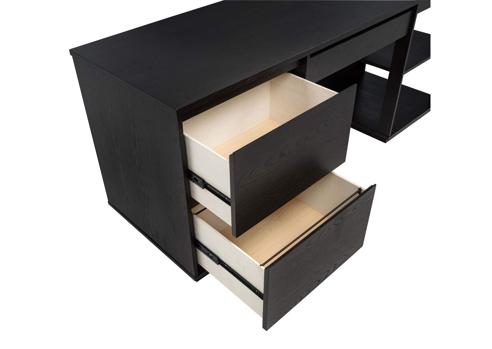 Harkes 75-inch 3-drawer Computer Desk with Adjustable Shelf Coffee Bean image 10