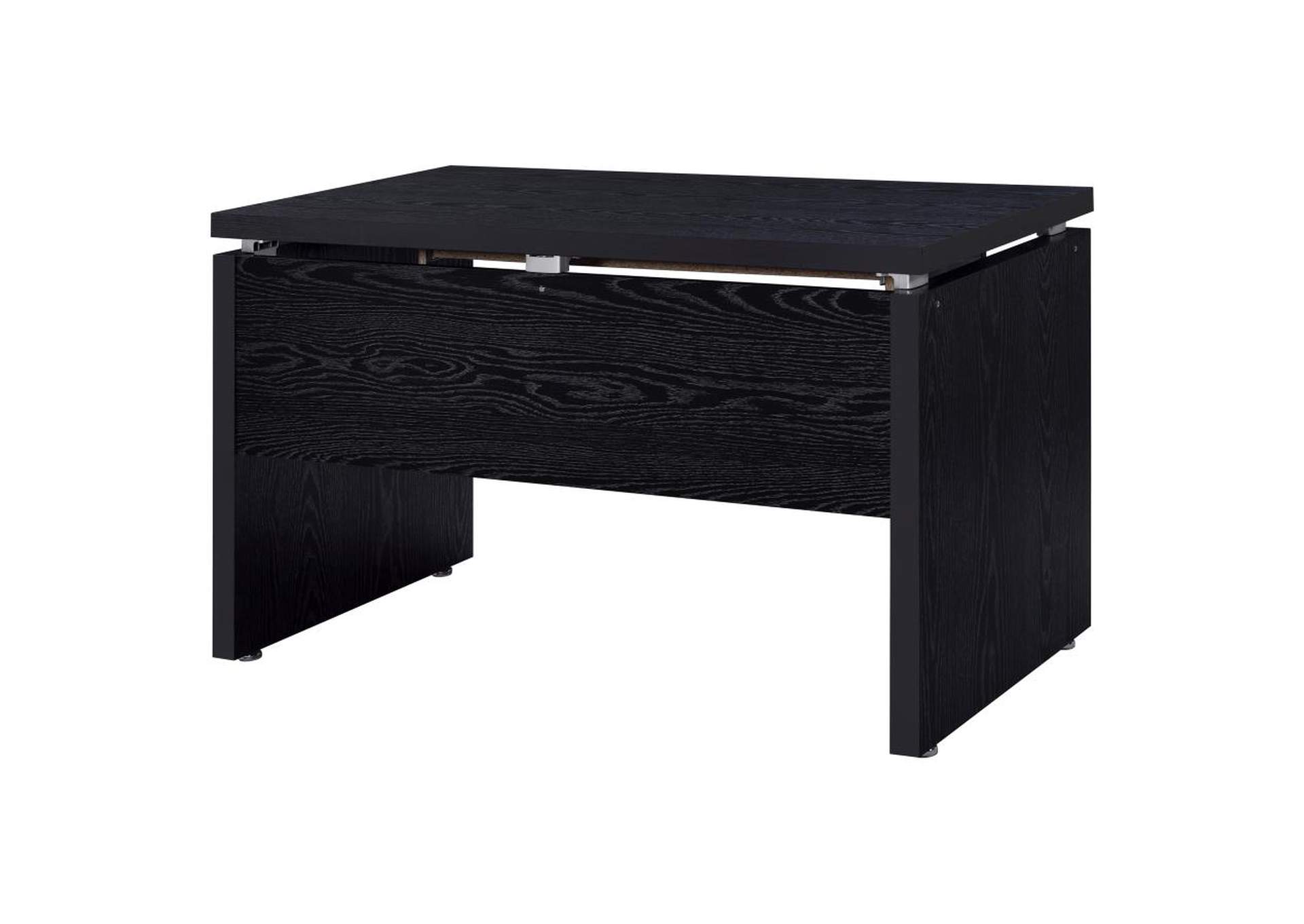 Russell Computer Desk with Keyboard Tray Black Oak
