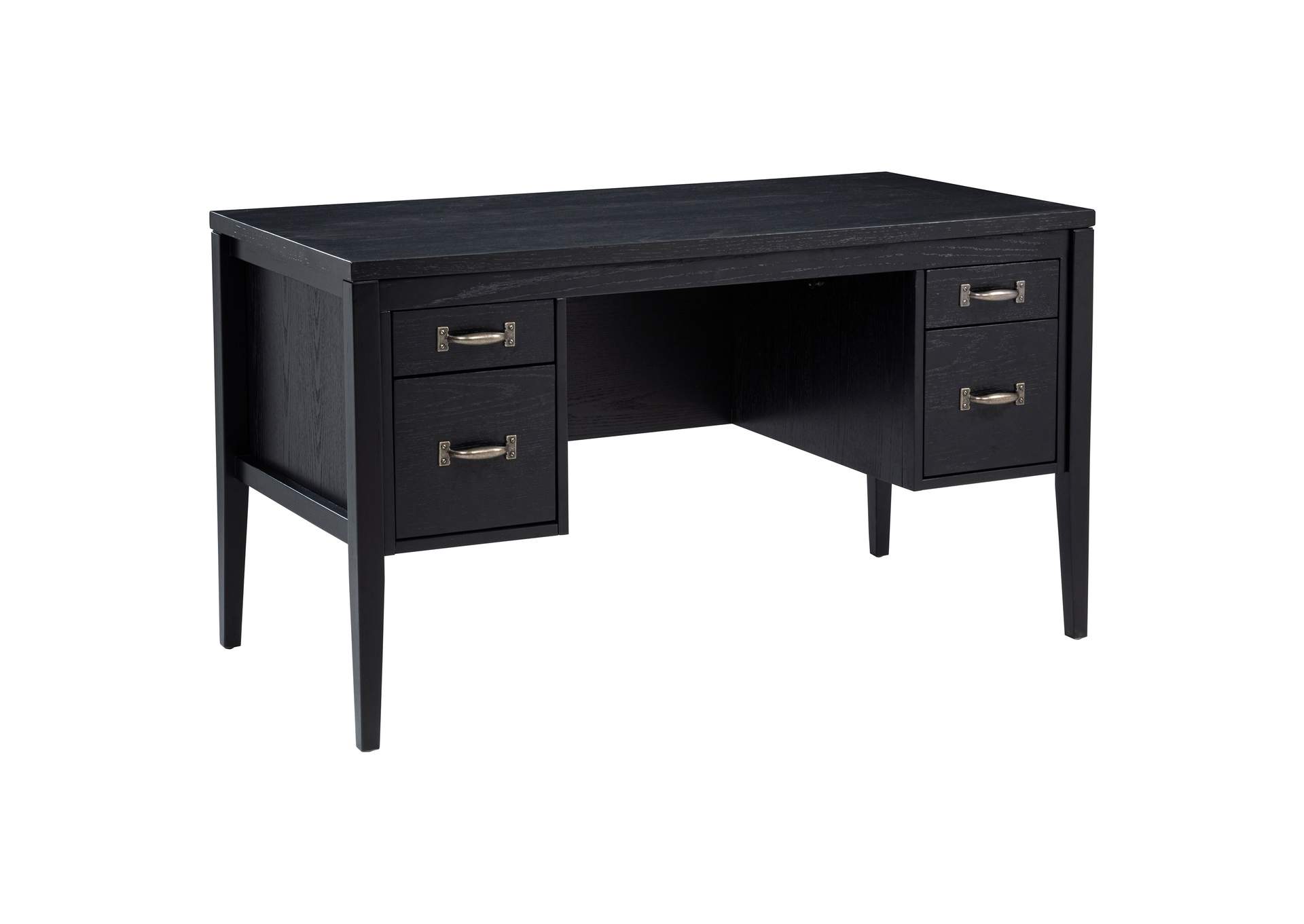 Graham 54-inch 4-drawer Double Pedestal Lift Top Computer Desk Black image 5