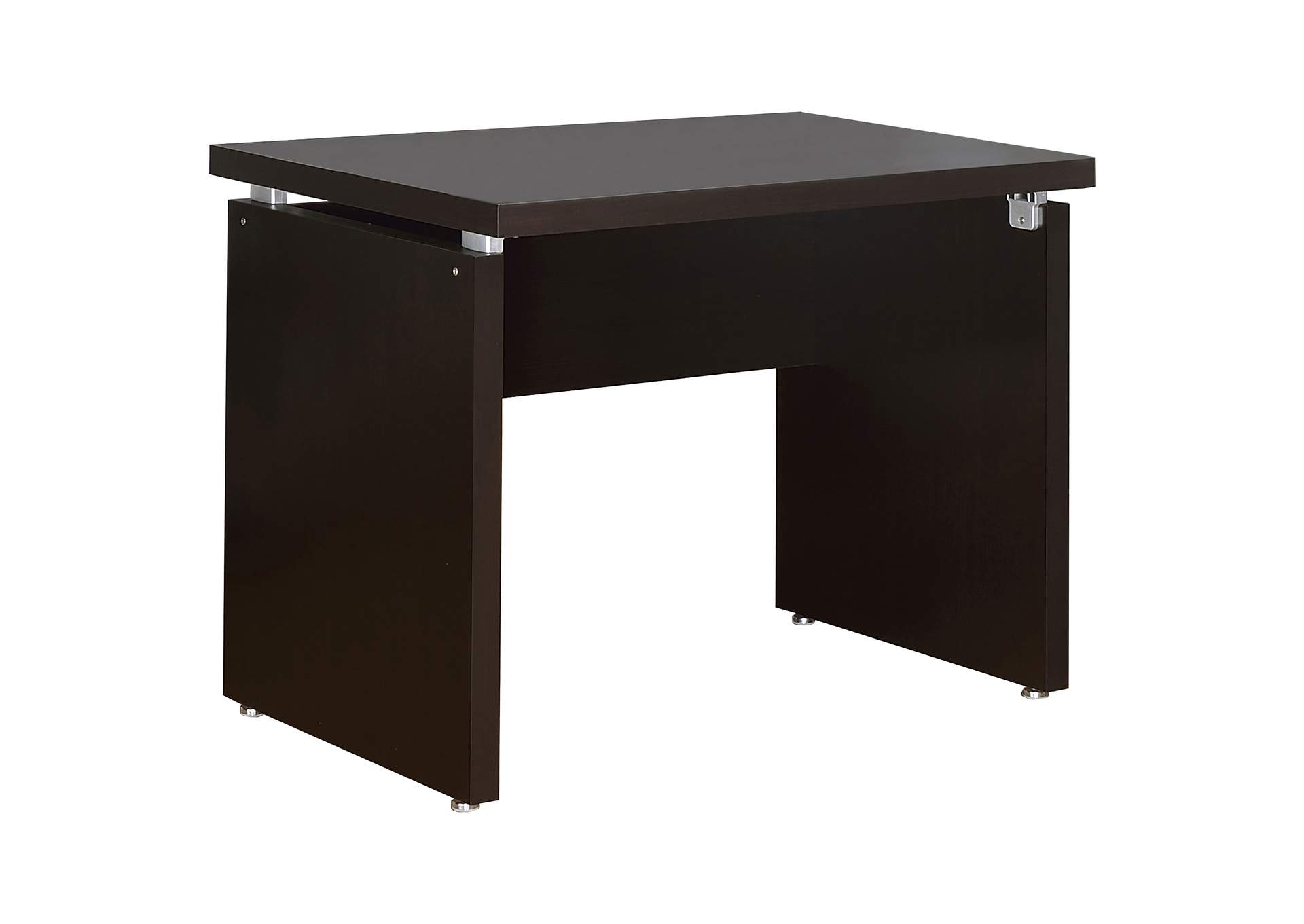 Skylar L-Shape Desk with Mobile File Cabinet Cappuccino