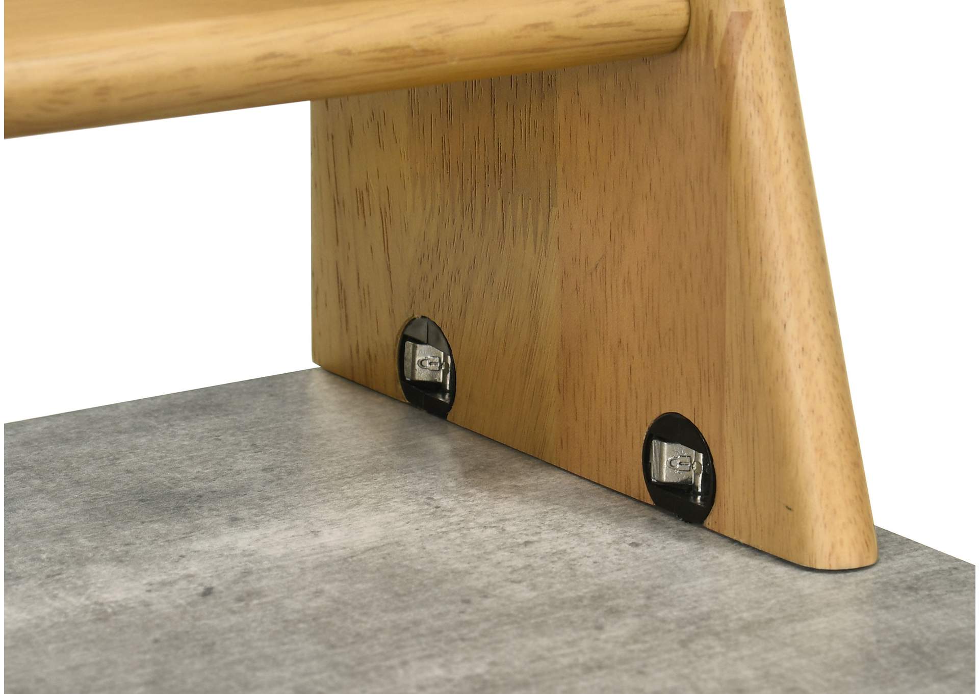 Besler 47-inch SmartTop Writing Desk with Shelf Cement and Natural image 11