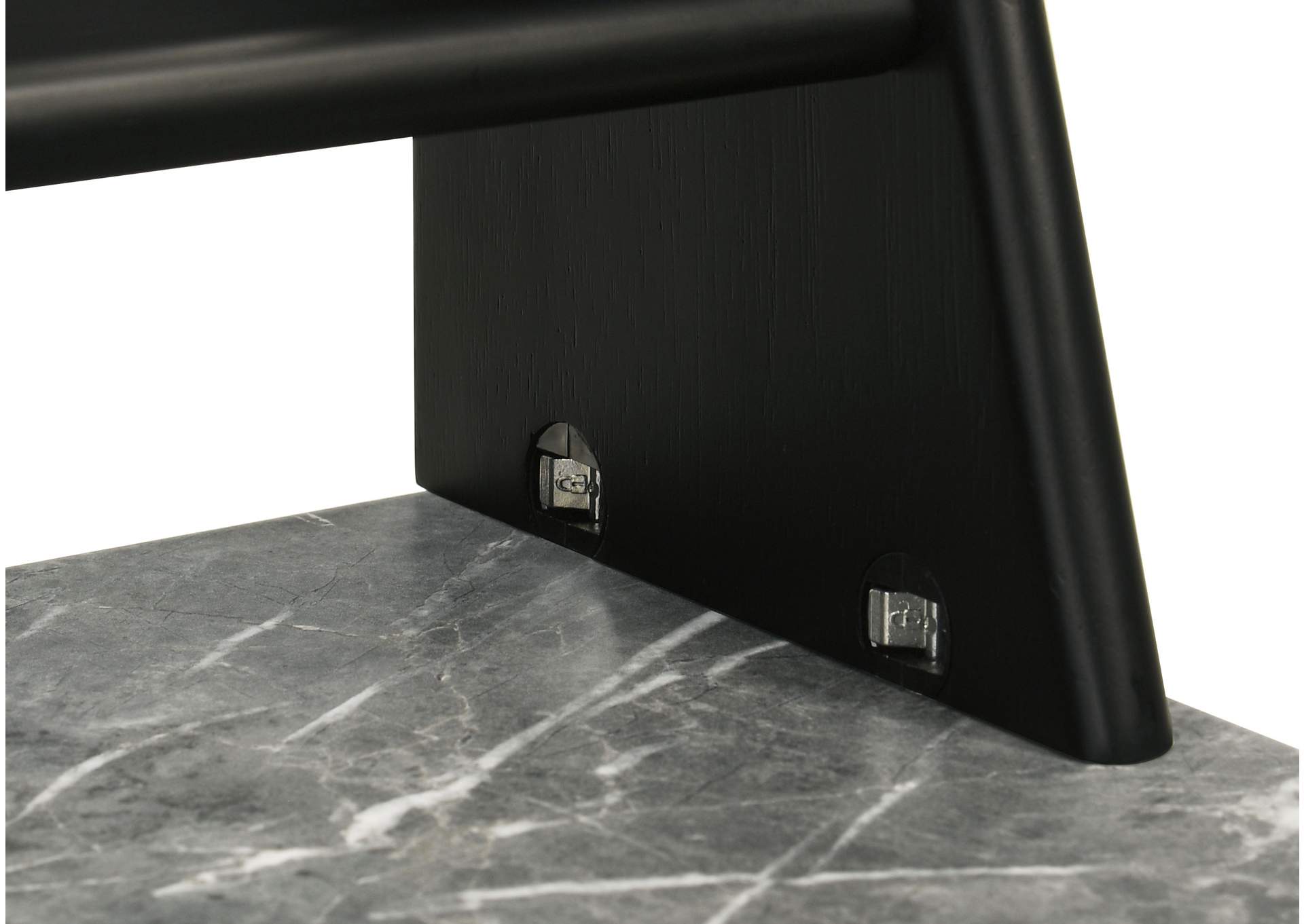 Besler 47-inch SmartTop Writing Desk with Shelf Grey Stone and Black image 11