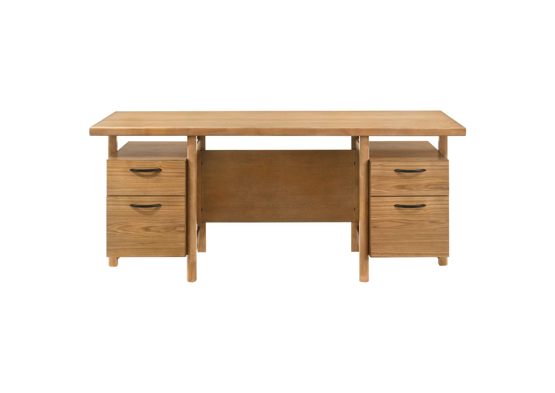 Roldan 69-inch 4-drawer Computer Desk with File Drawer Light Ash image 6